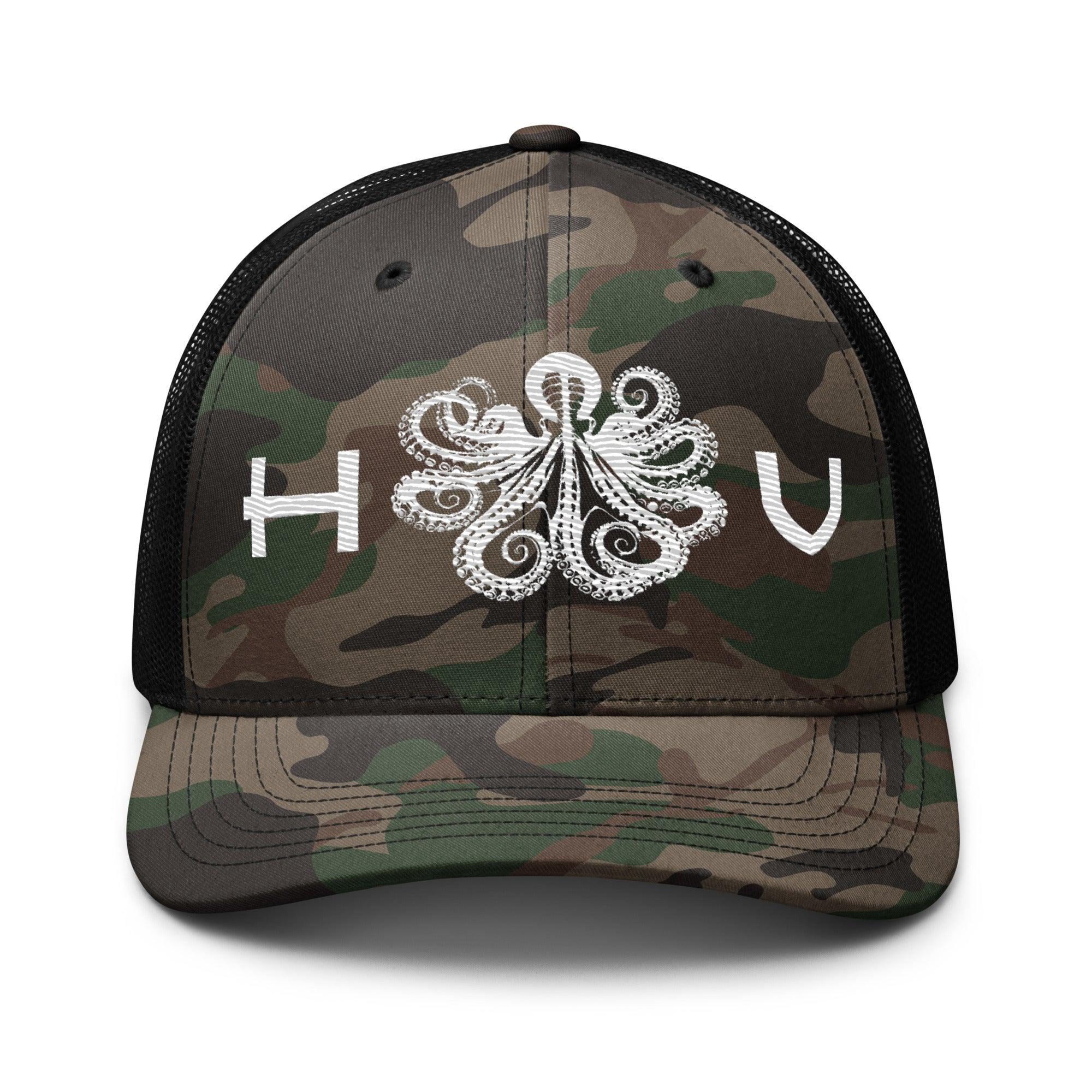 Octopus Camouflage Trucker Hat - Hawaiian Vikings