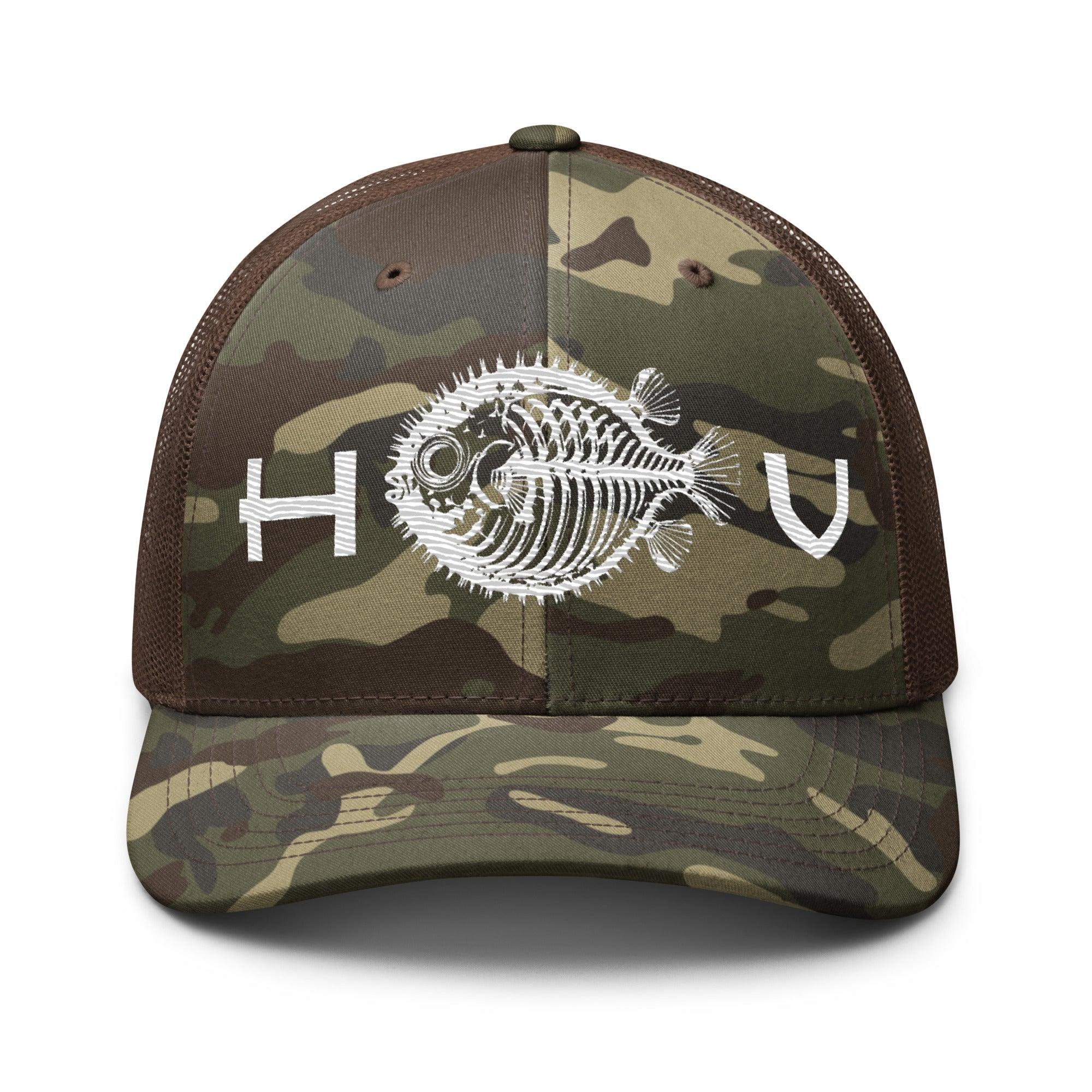 Pufferfish Camouflage Trucker Hat - Hawaiian Vikings