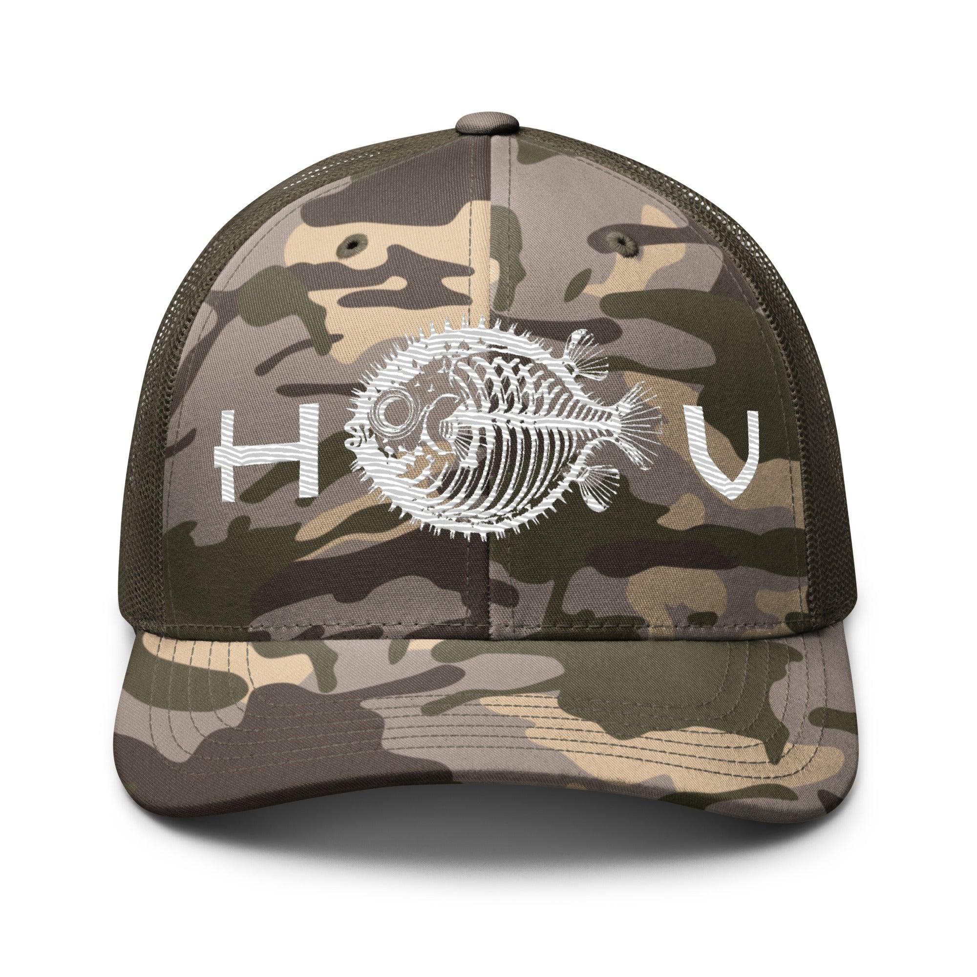 Pufferfish Camouflage Trucker Hat - Hawaiian Vikings