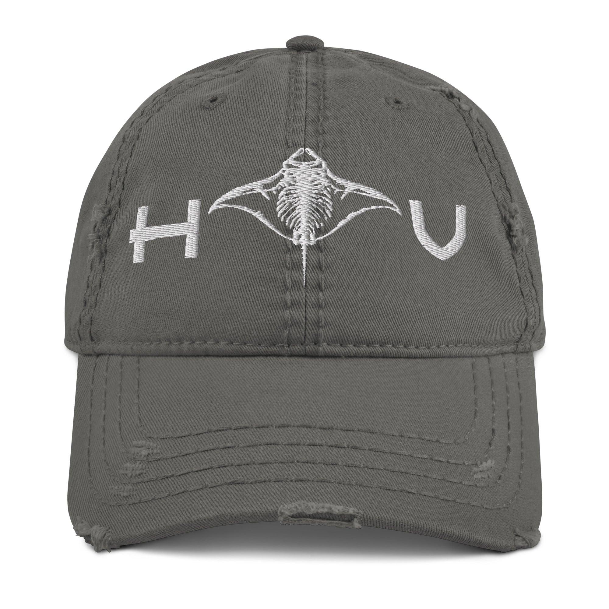 Manta Ray Distressed Dad Hat - Hawaiian Vikings