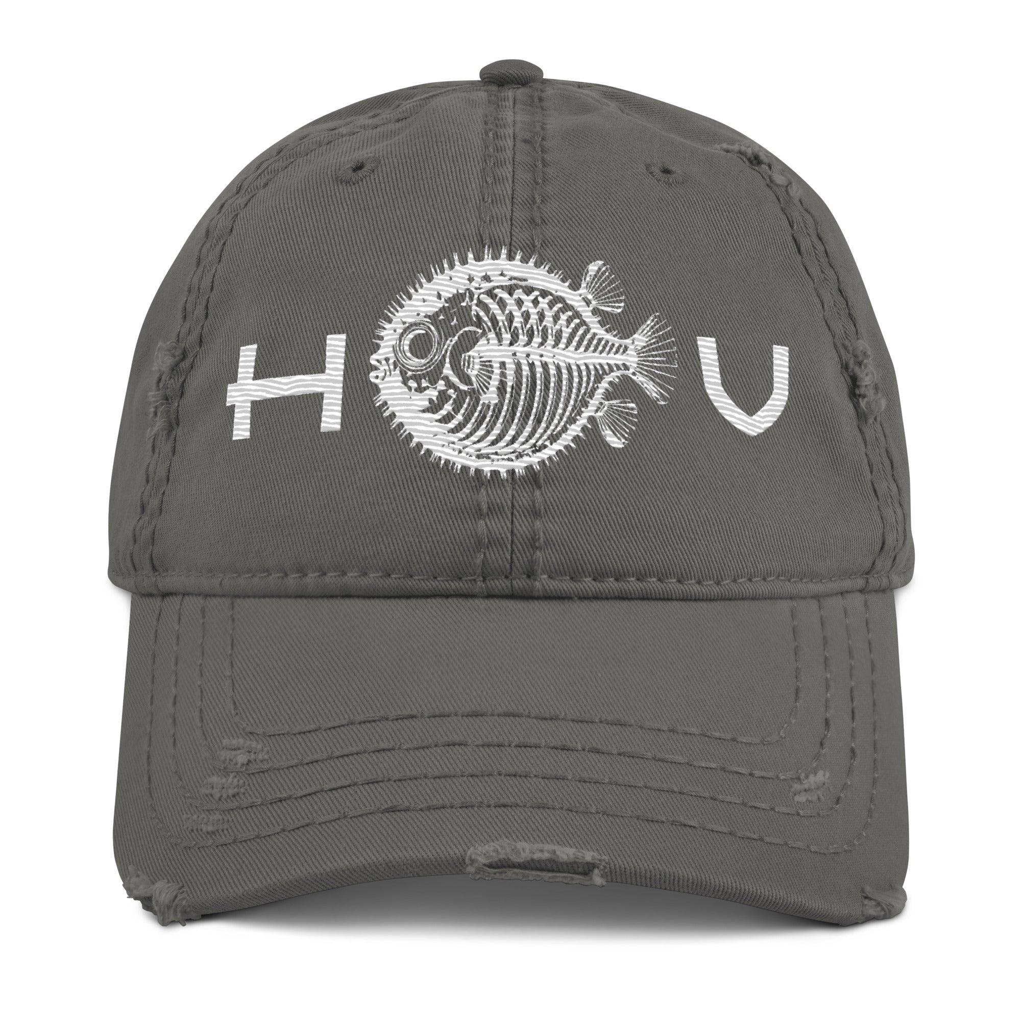 Pufferfish Distressed Dad Hat - Hawaiian Vikings