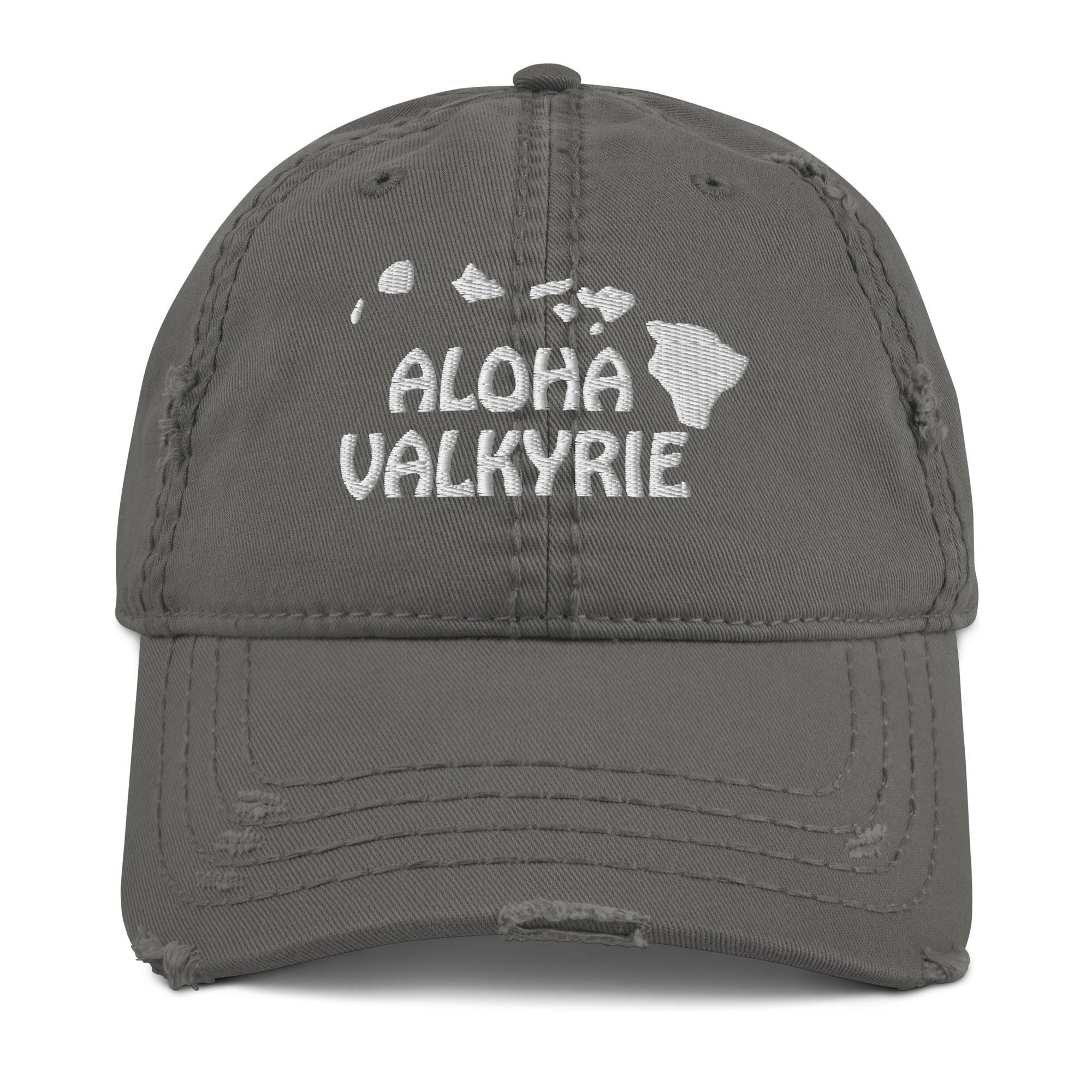 Aloha Valkyrie Distressed Dad Hat - Hawaiian Vikings