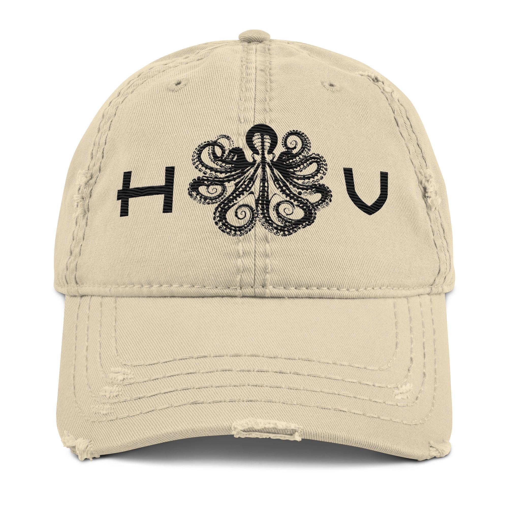 Octopus Distressed Dad Hat - Hawaiian Vikings