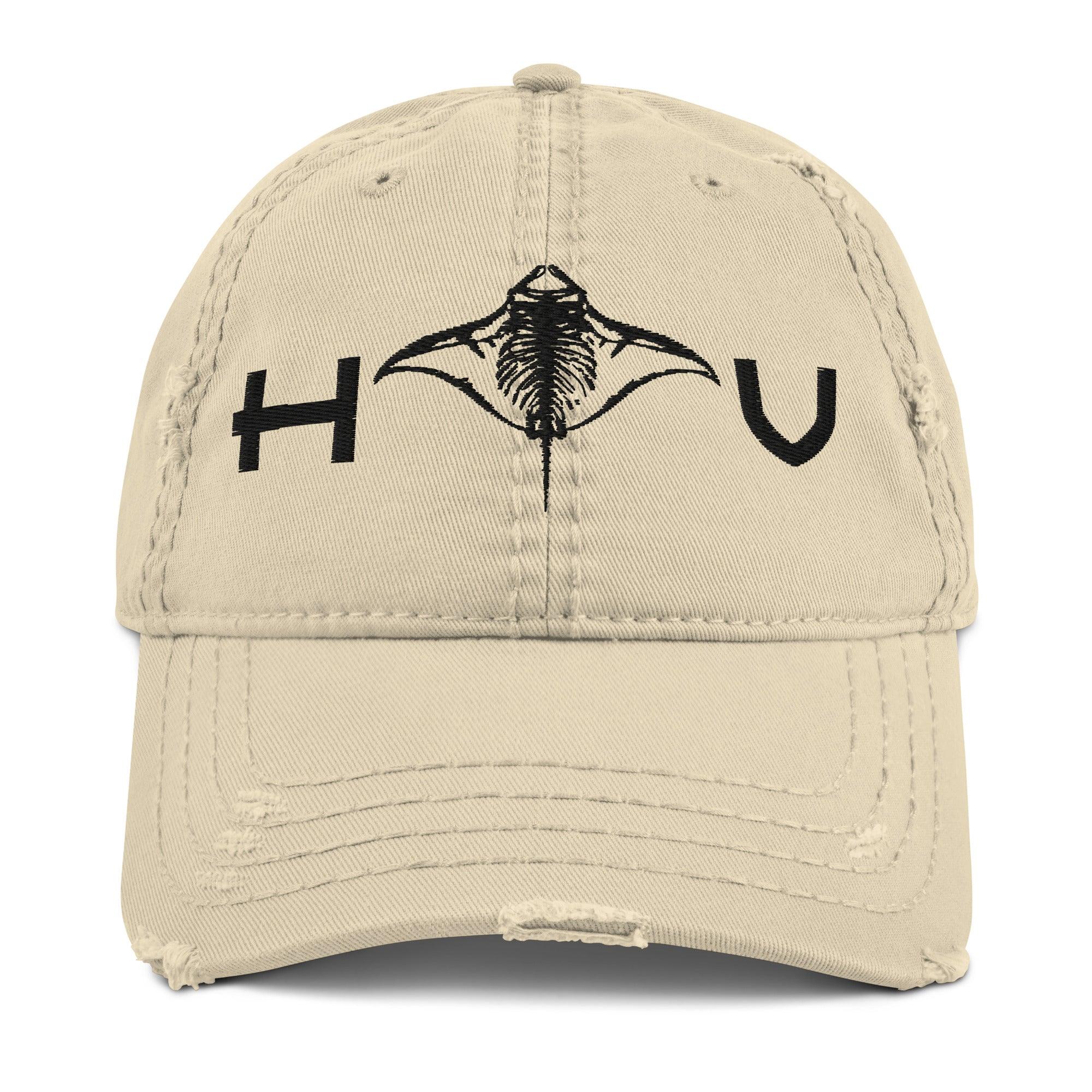 Manta Ray Distressed Dad Hat - Hawaiian Vikings