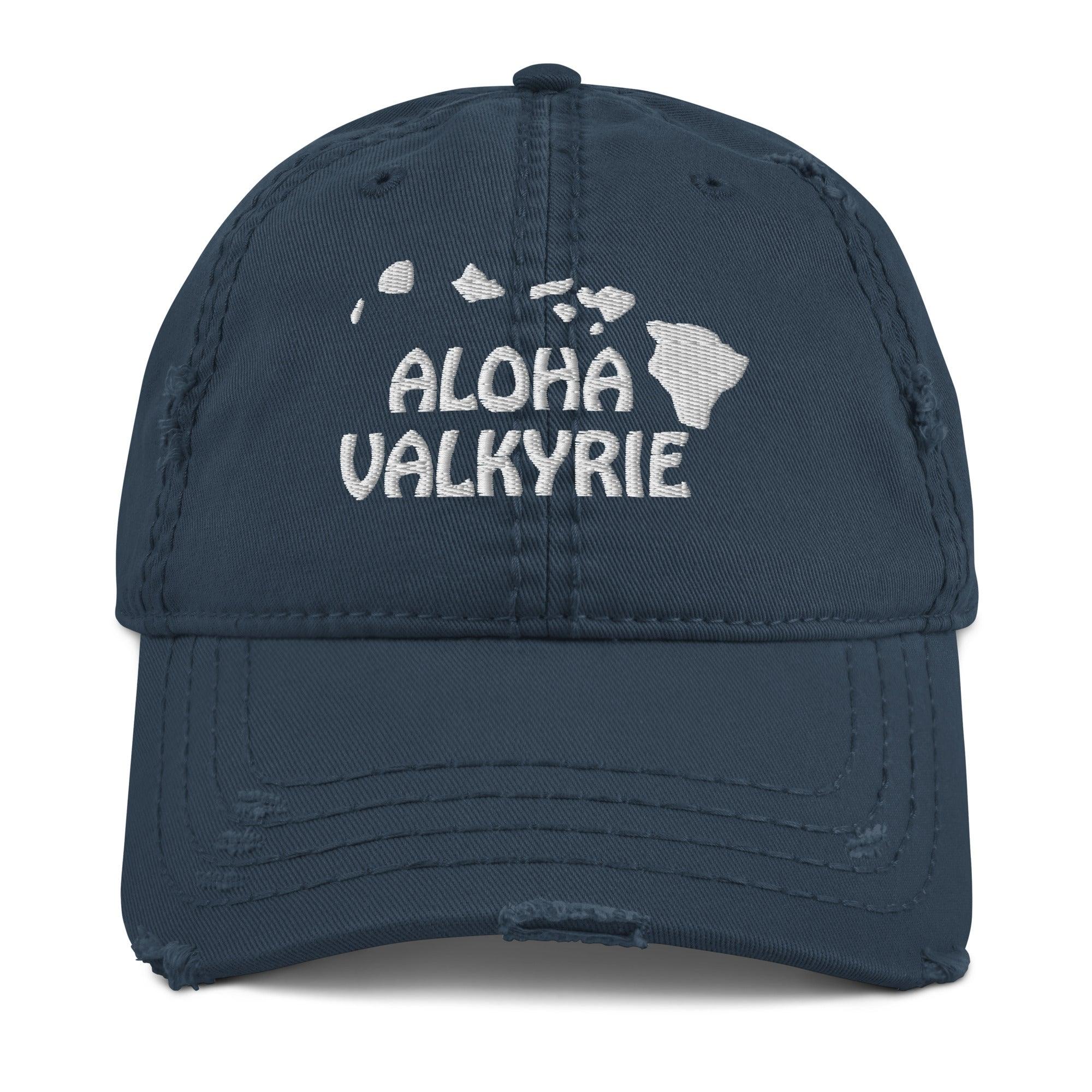 Aloha Valkyrie Distressed Dad Hat - Hawaiian Vikings