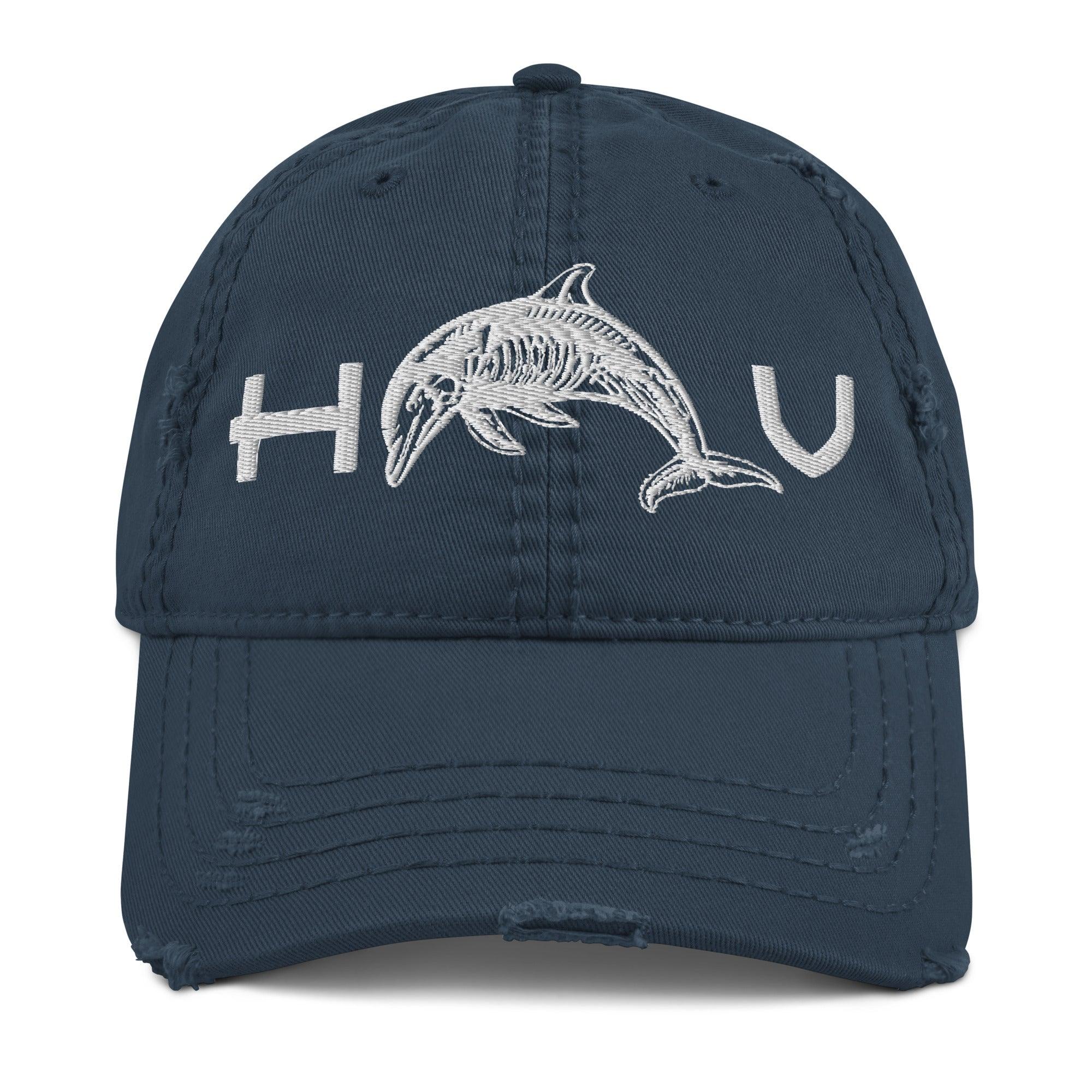 Dolphin Distressed Dad Hat - Hawaiian Vikings