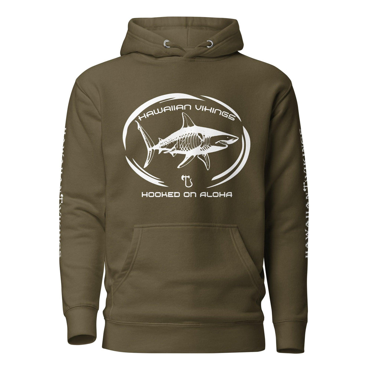 Hooked on Aloha: Shark Unisex Hoodie - Hawaiian Vikings