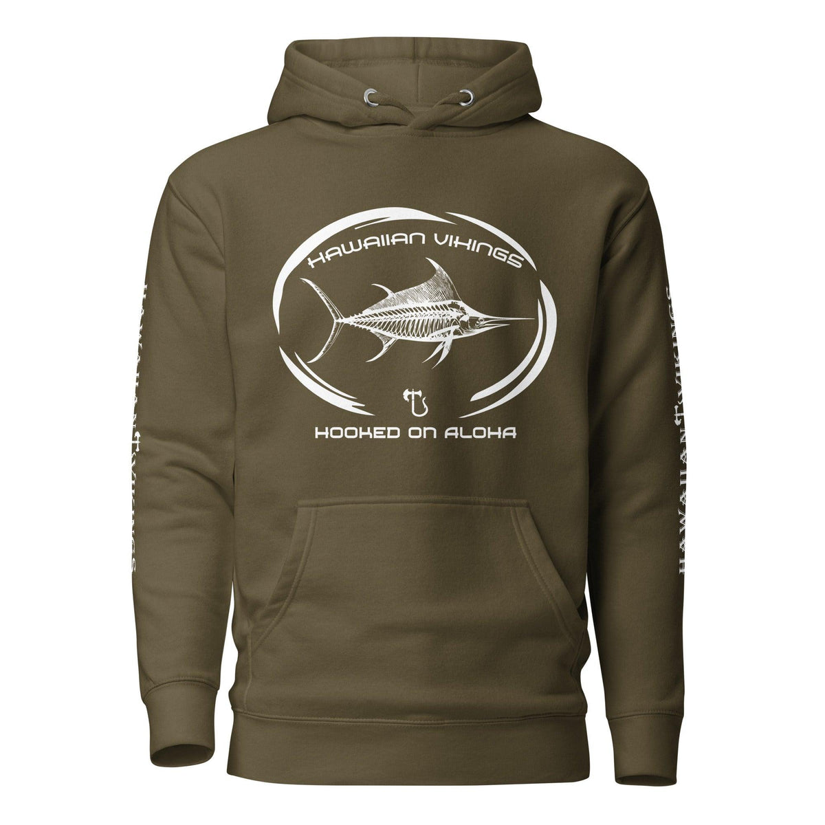 Hooked on Aloha: Marlin Unisex Hoodie - Hawaiian Vikings