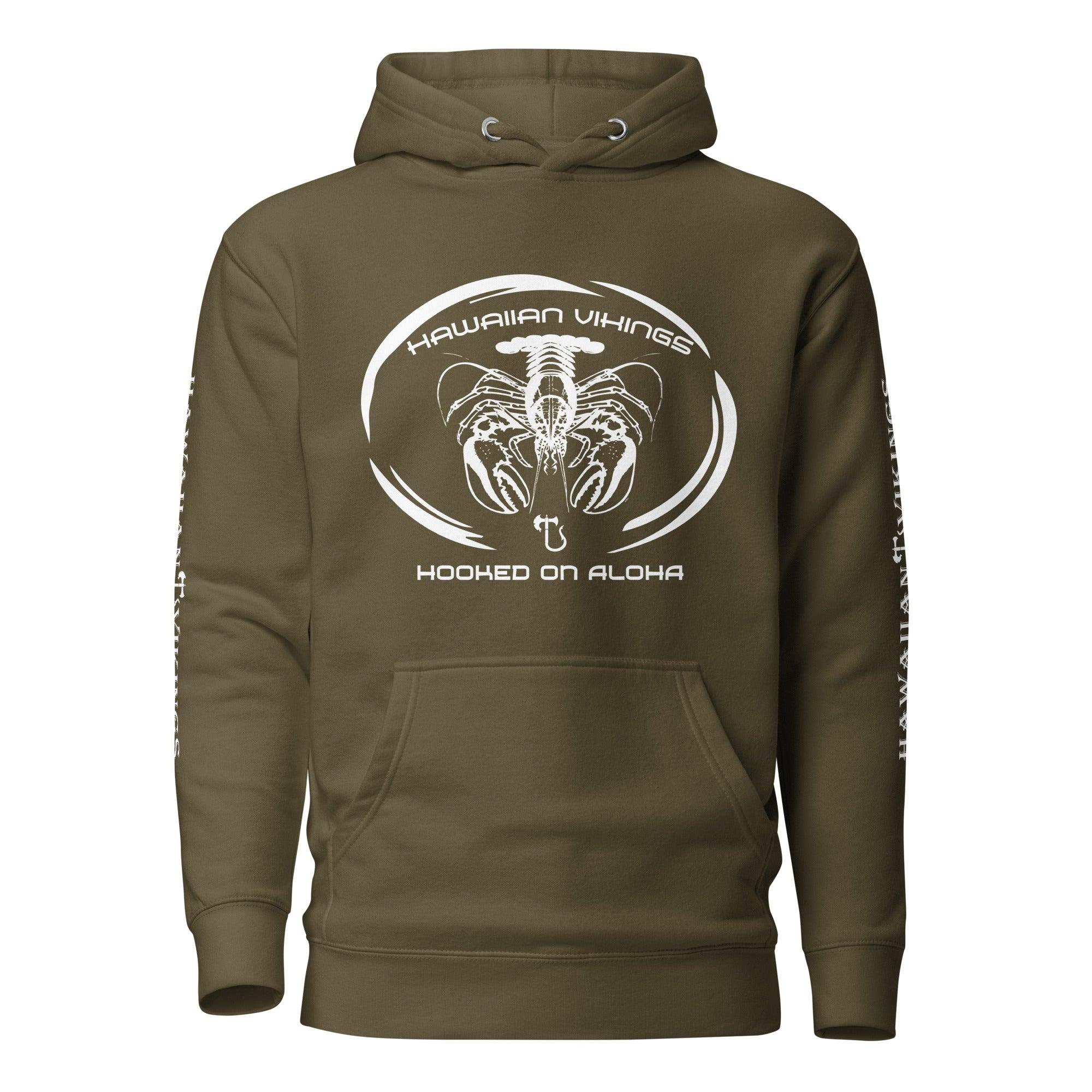 Hooked on Aloha: Lobster Unisex Hoodie - Hawaiian Vikings