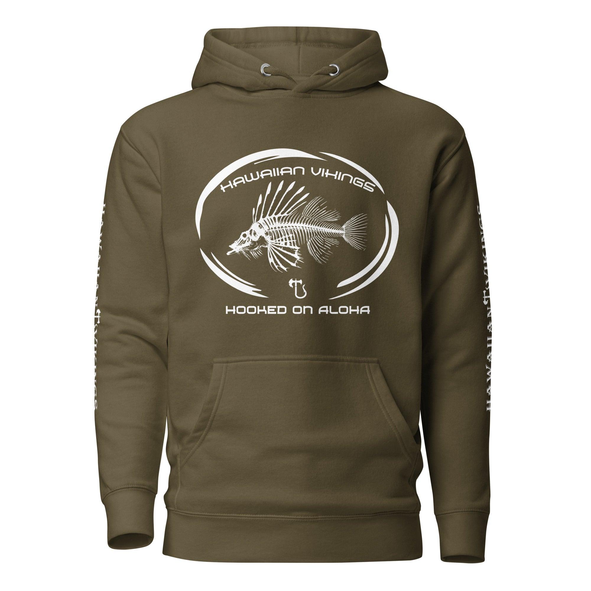 Hooked on Aloha: Dragonfish Unisex Hoodie - Hawaiian Vikings