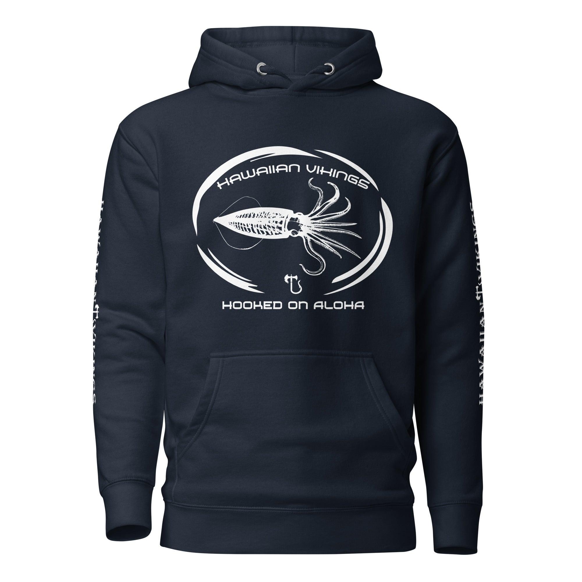 Hooked on Aloha: Squid Unisex Hoodie - Hawaiian Vikings