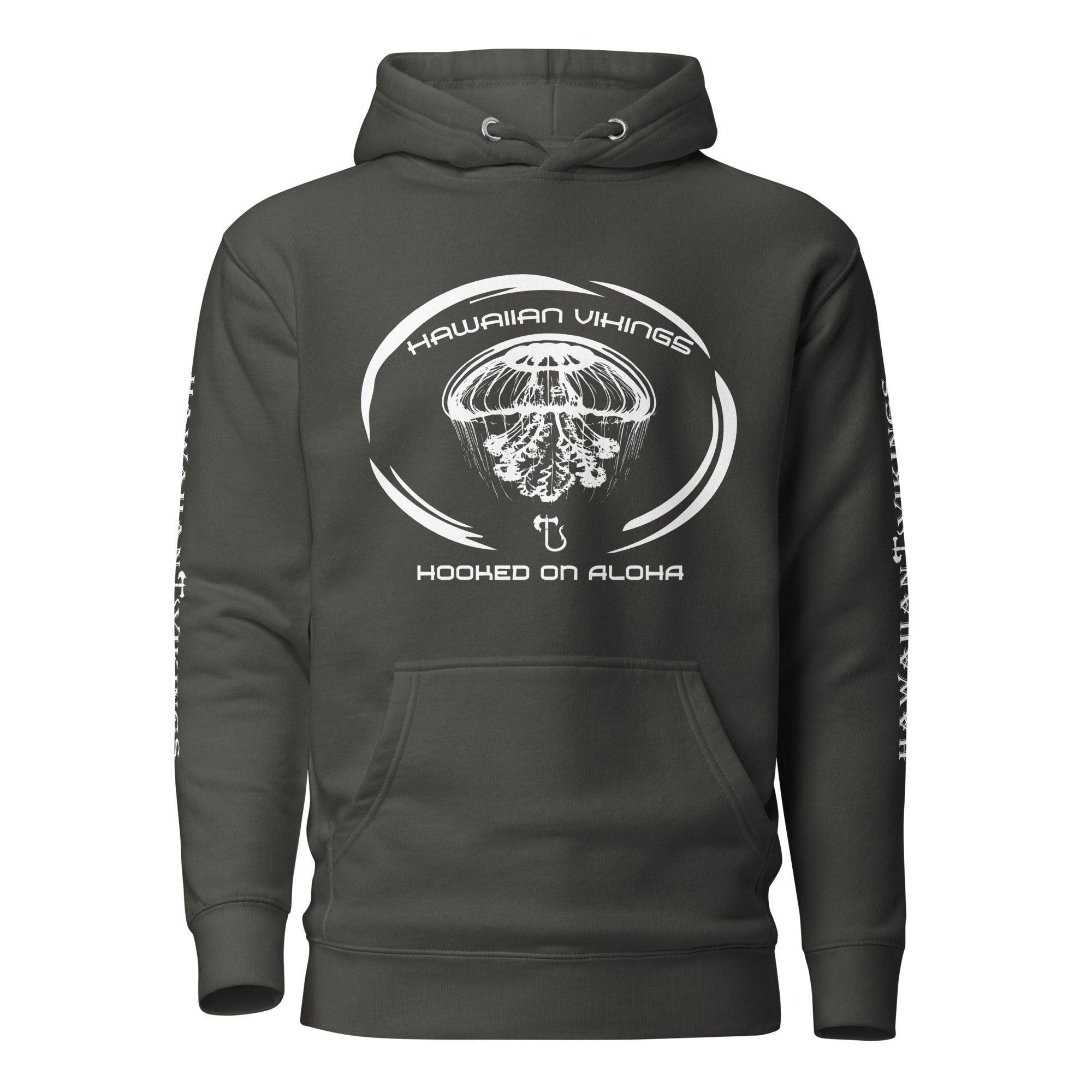 Hooked on Aloha: Jellyfish Unisex Hoodie - Hawaiian Vikings