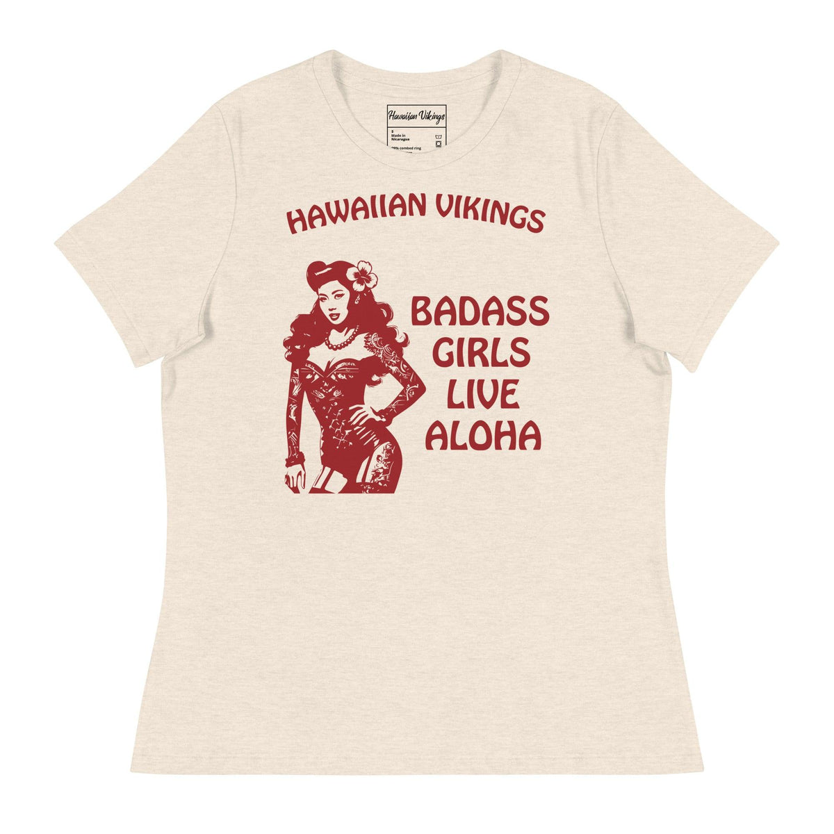 Badass Girls Live Aloha Women&#39;s Relaxed T-Shirt - Hawaiian Vikings