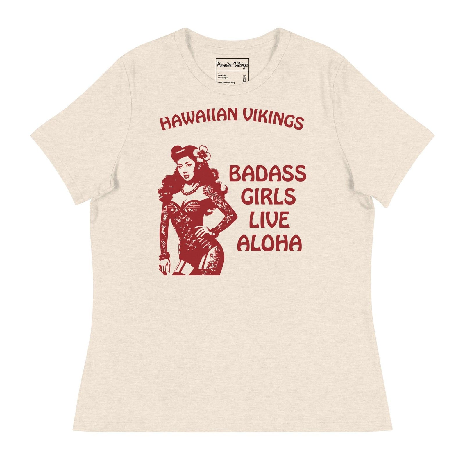 Badass Girls Live Aloha Women's Relaxed T-Shirt - Hawaiian Vikings