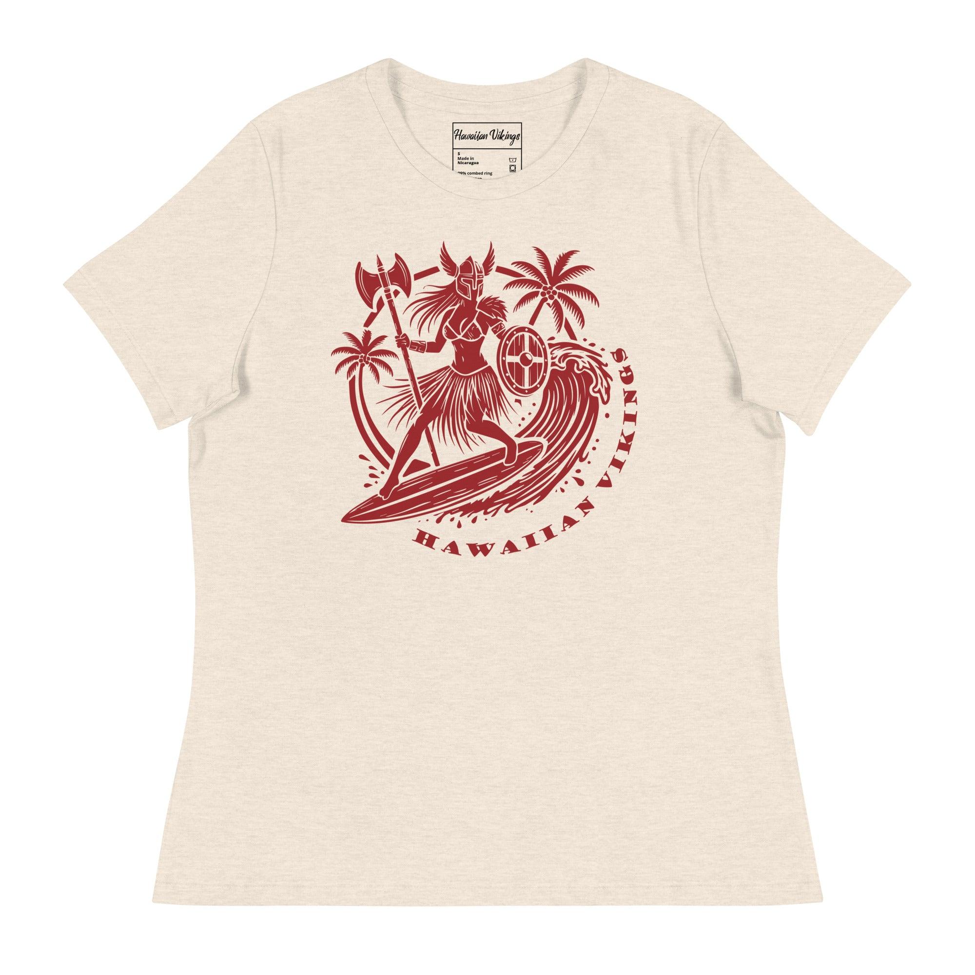 Freyja Surfing Women's Relaxed T-Shirt - Hawaiian Vikings