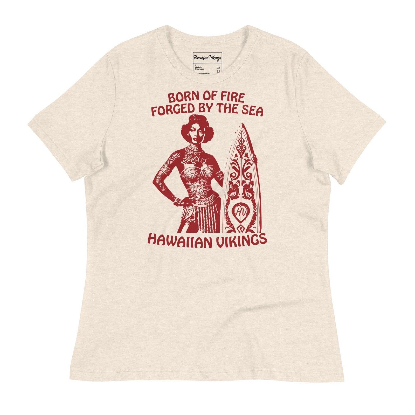 Born of Fire, Forged By The Sea Women's Relaxed T-Shirt - Hawaiian Vikings