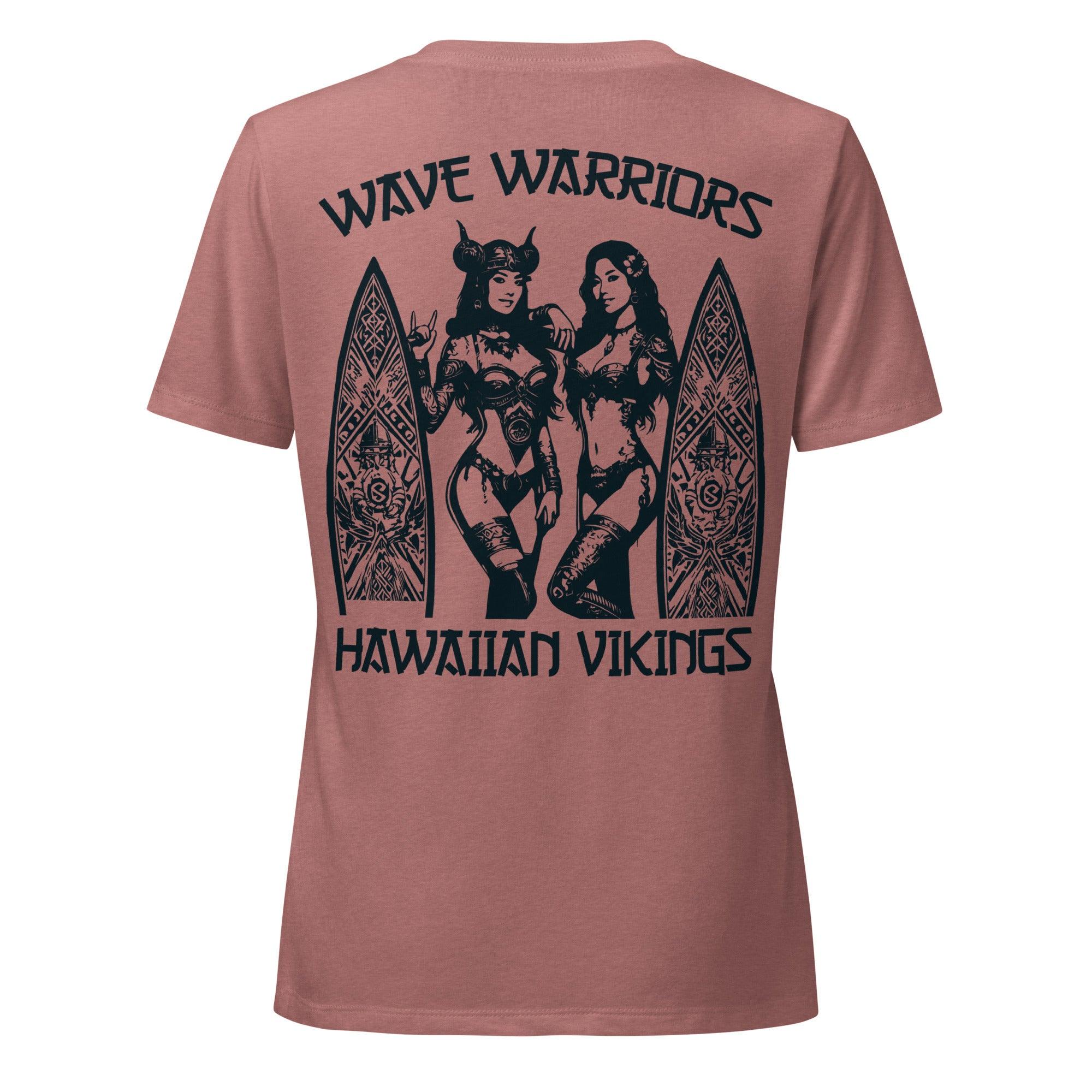 Wave Warriors Women's Relaxed V-Neck T-Shirt - Hawaiian Vikings