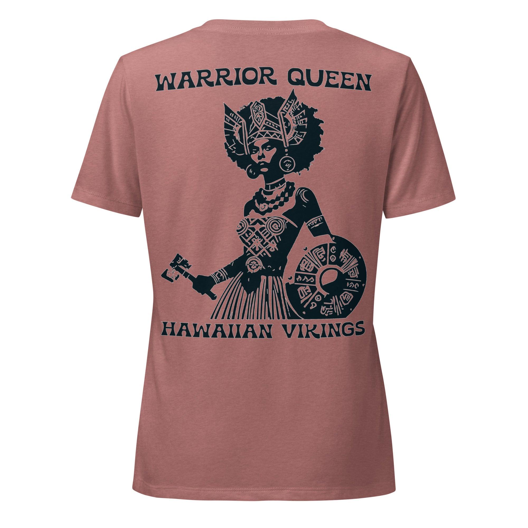 Warrior Queen Women’s Relaxed V-Neck T-Shirt - Hawaiian Vikings