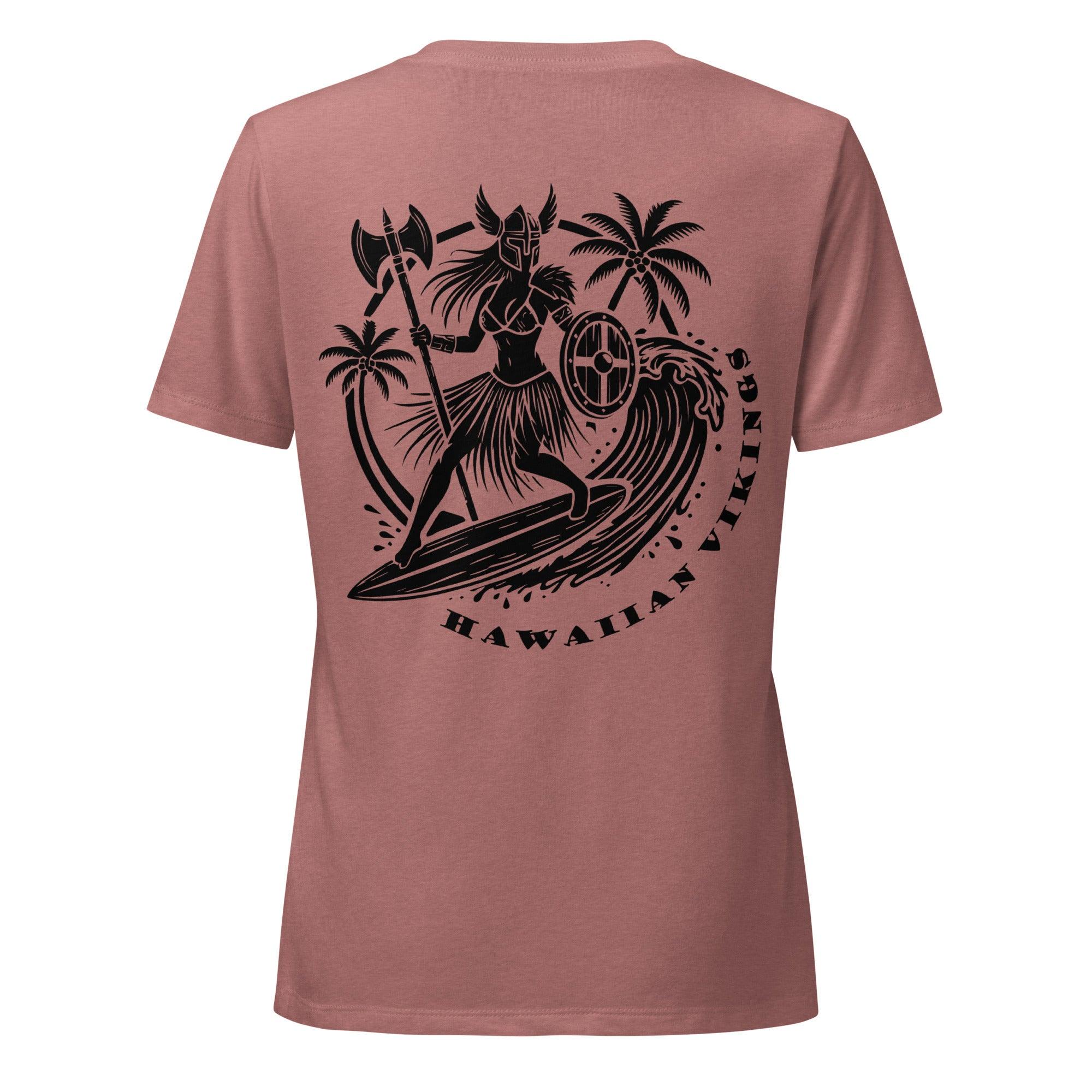 Freyja Surfing Women’s relaxed v-neck t-shirt - Hawaiian Vikings