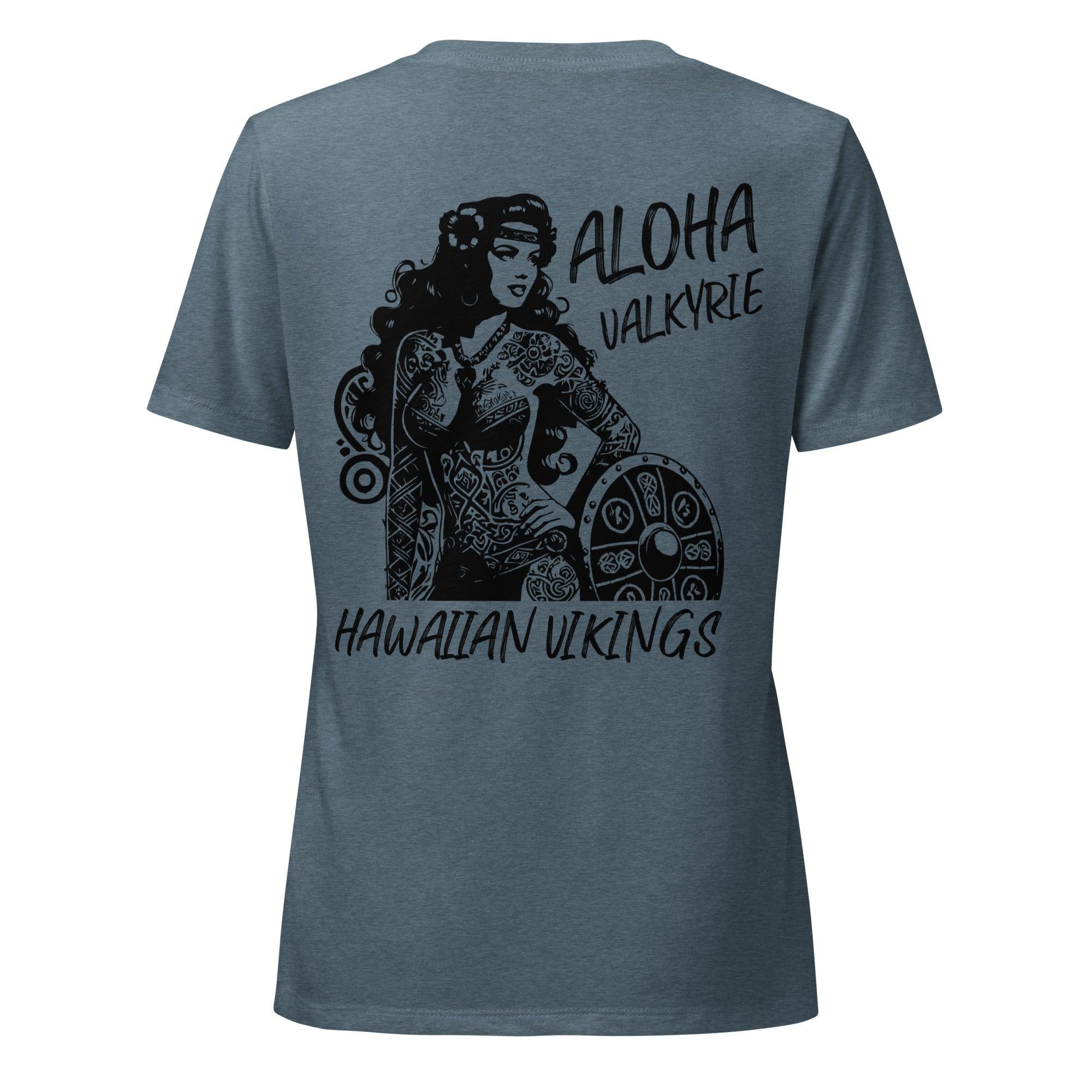 Sexy Shield Maiden Women’s Relaxed V-Neck T-shirt - Hawaiian Vikings