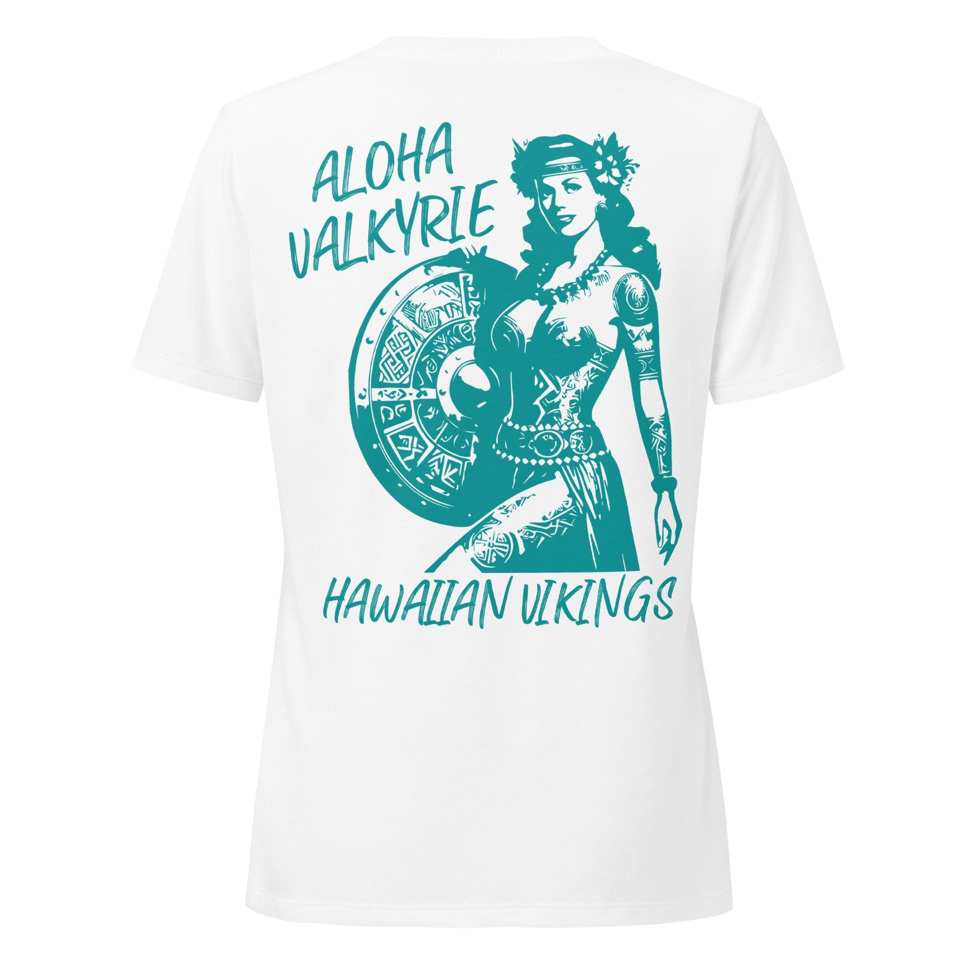 Valkyrie Ready for Battle Women's Relaxed V-Neck T-Shirt - Hawaiian Vikings