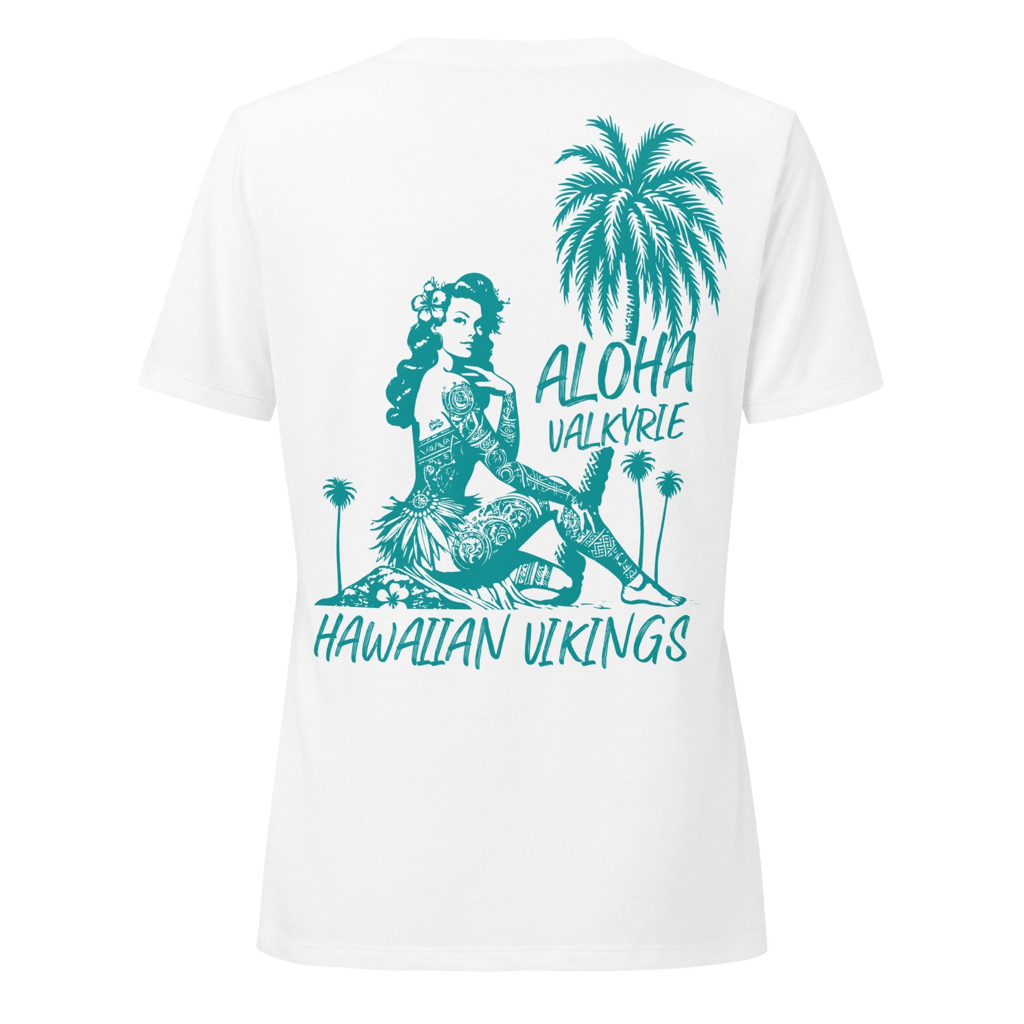 Island Valkyrie Women’s Relaxed V-Neck T-shirt - Hawaiian Vikings