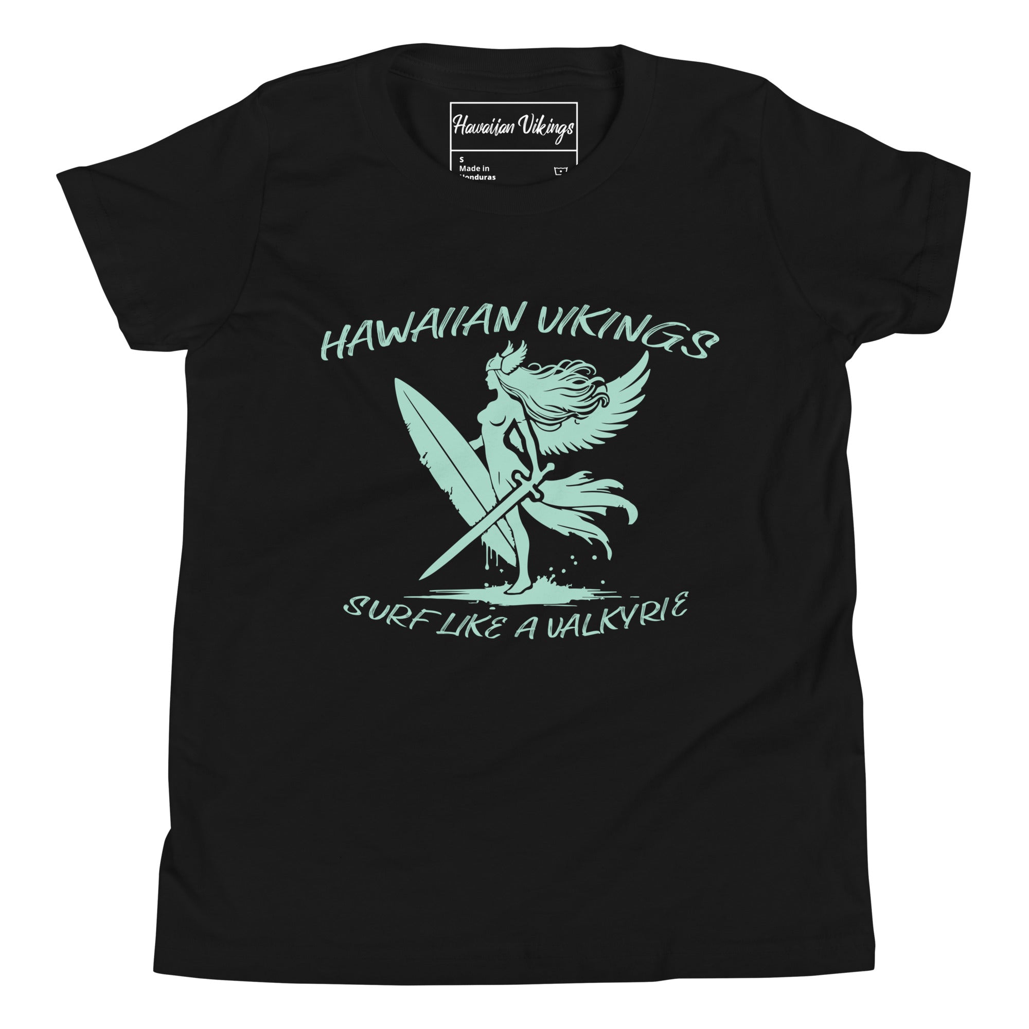 Surf Like a Valkyrie Girl's T-Shirt - Hawaiian Vikings