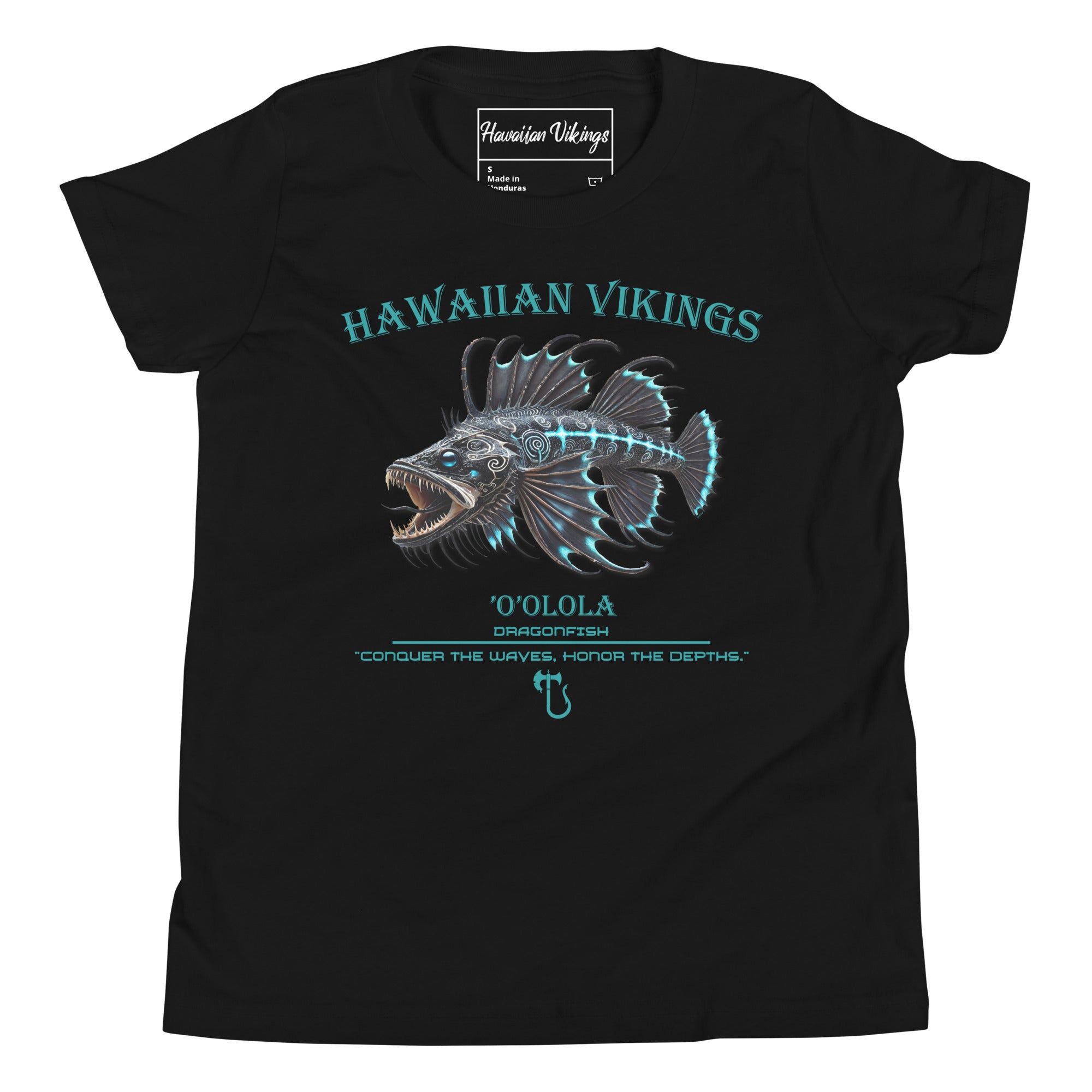 Dragonfish Youth Short Sleeve T-Shirt - Hawaiian Vikings