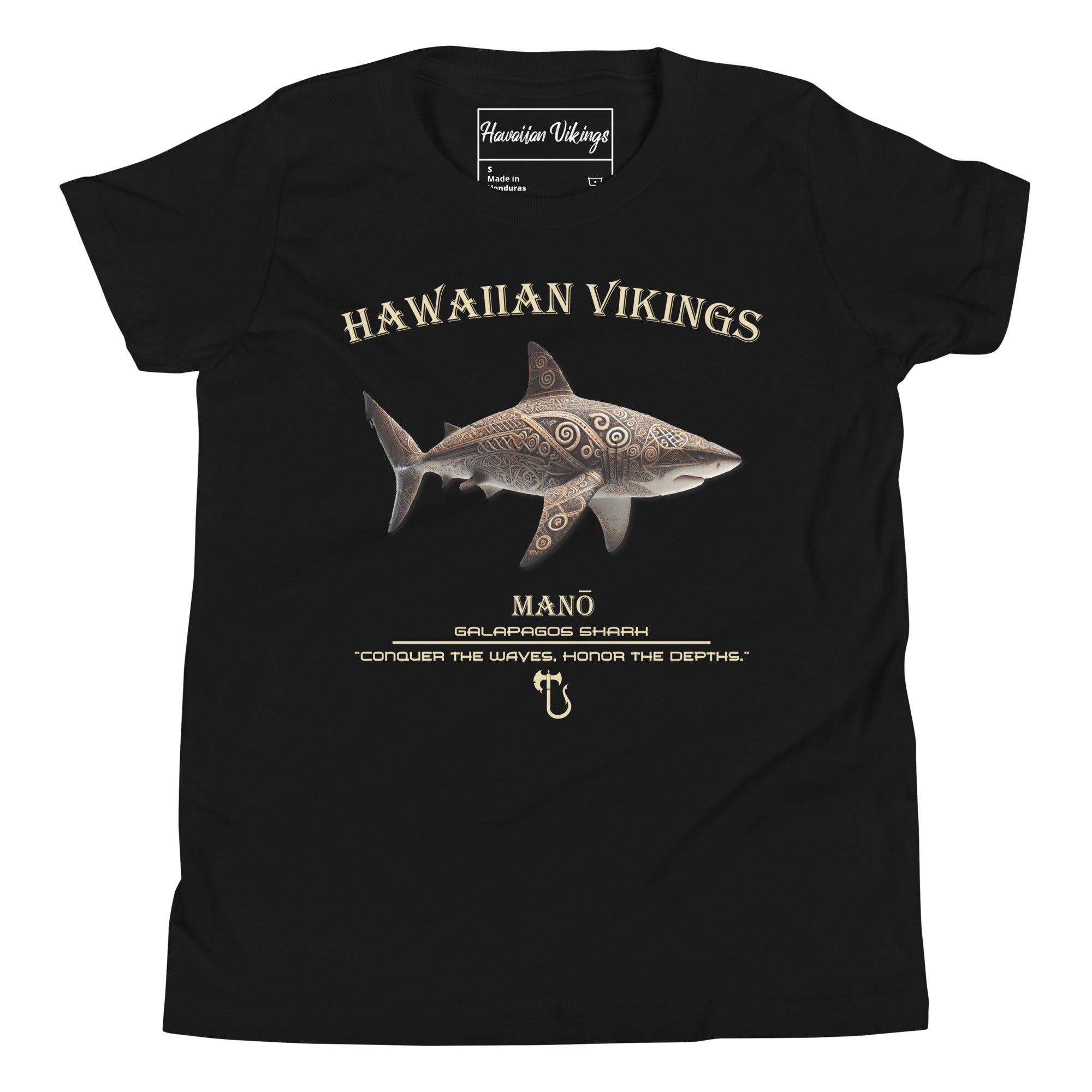 Galapagos Shark Youth Short Sleeve T-Shirt - Hawaiian Vikings