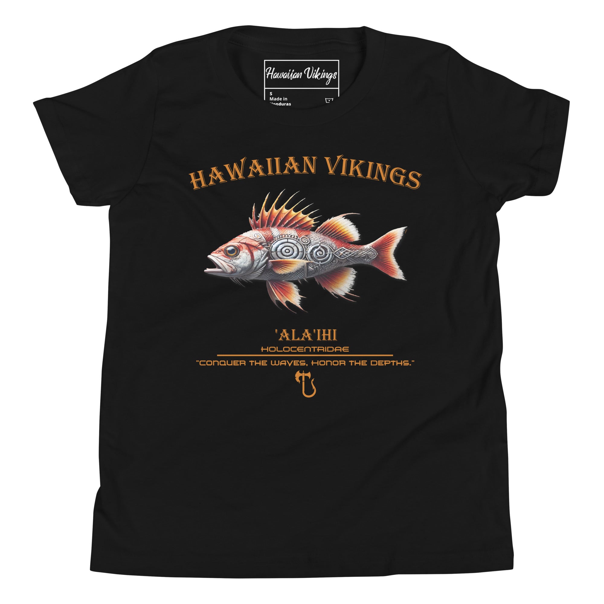 Holocentridae Youth Short Sleeve T-Shirt - Hawaiian Vikings