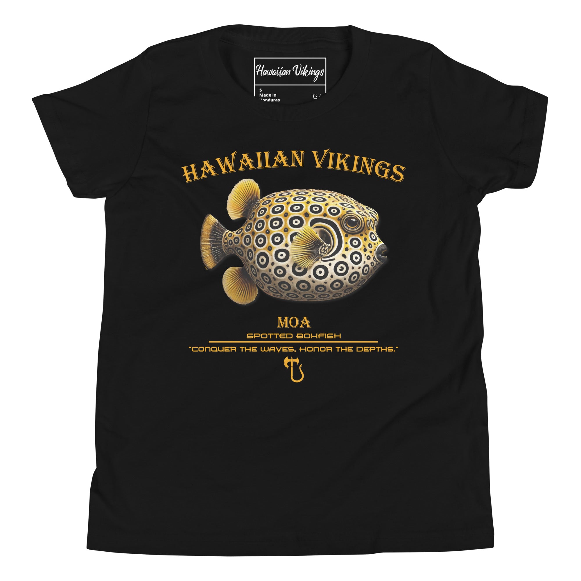 Spotted Boxfish Youth Short Sleeve T-Shirt - Hawaiian Vikings