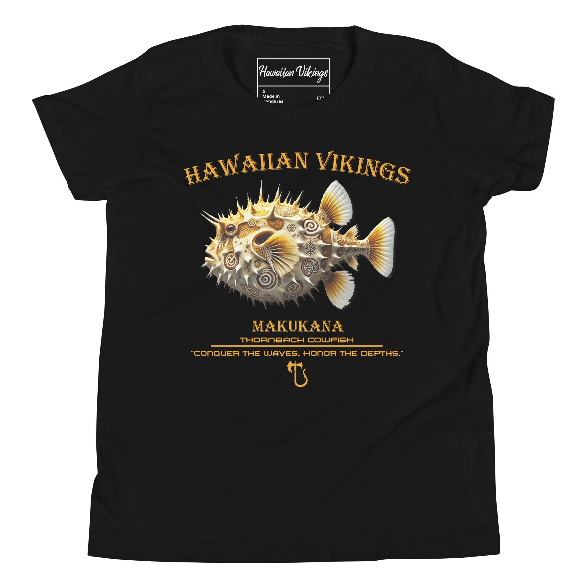 Thornback Cowfish Youth Short Sleeve T-Shirt - Hawaiian Vikings