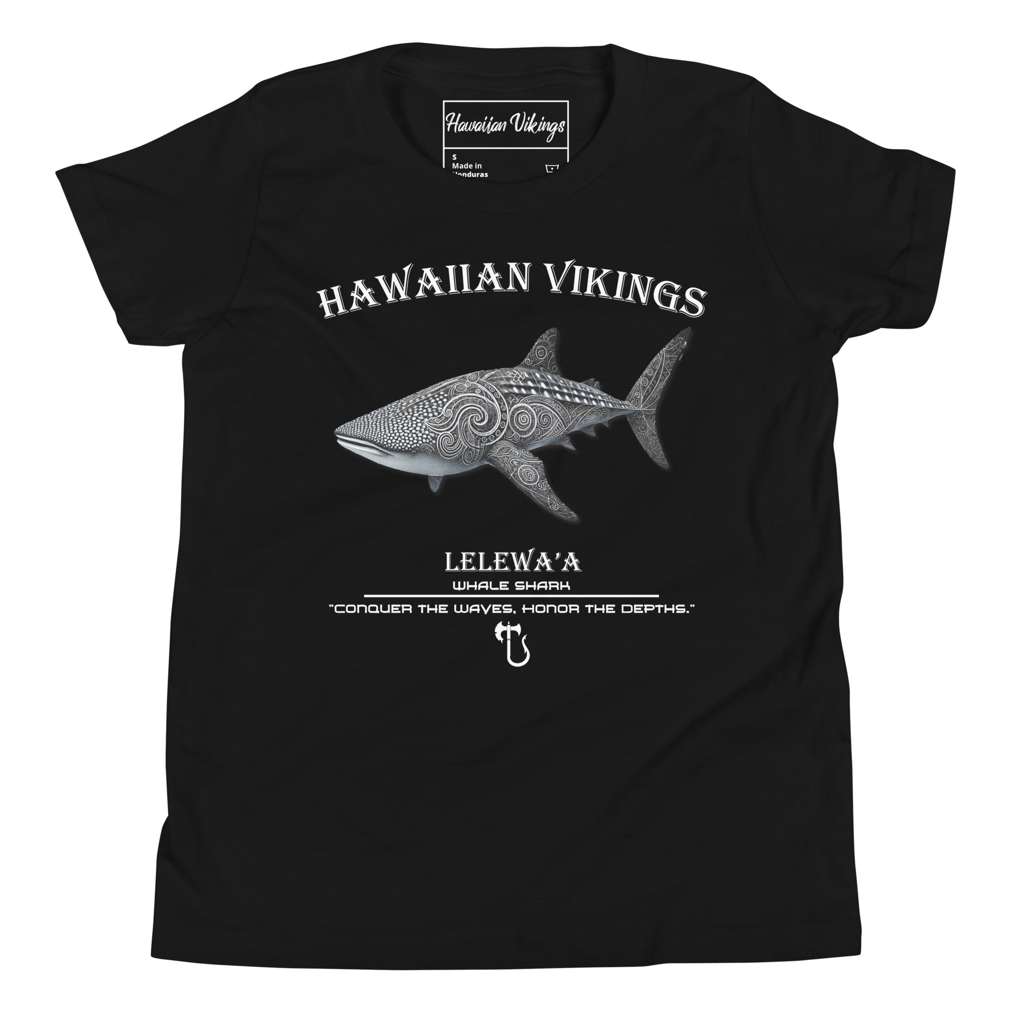 Whale Shark Youth Short Sleeve T-Shirt - Hawaiian Vikings