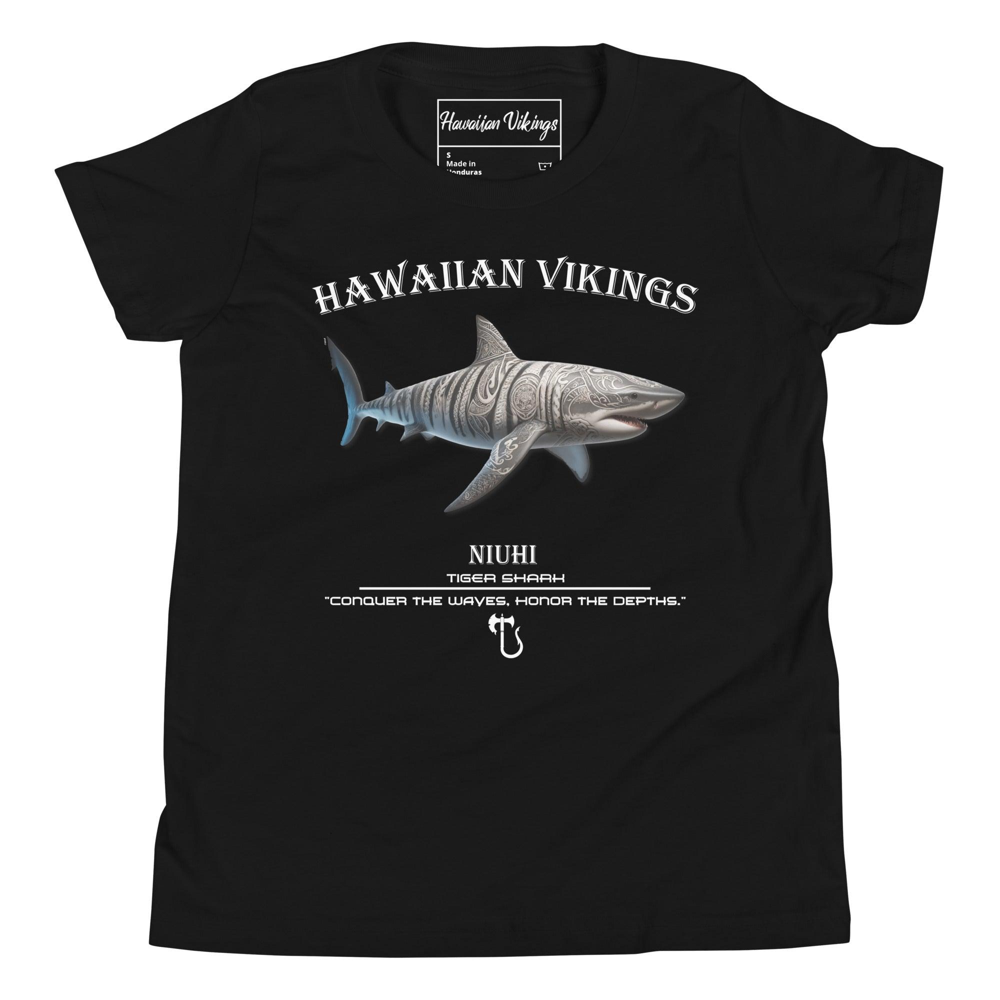 Tiger Shark Youth Short Sleeve T-Shirt - Hawaiian Vikings