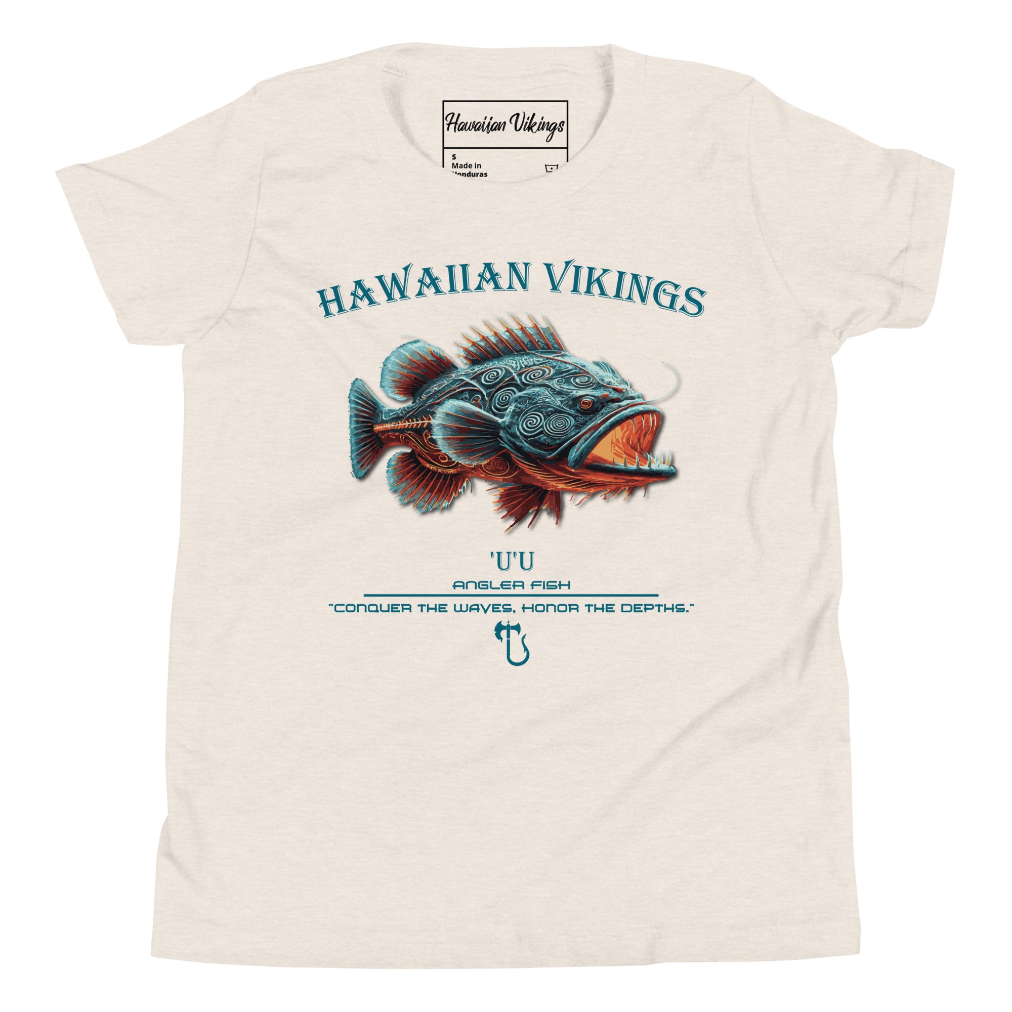 Angler Fish Youth Short Sleeve T-Shirt - Hawaiian Vikings