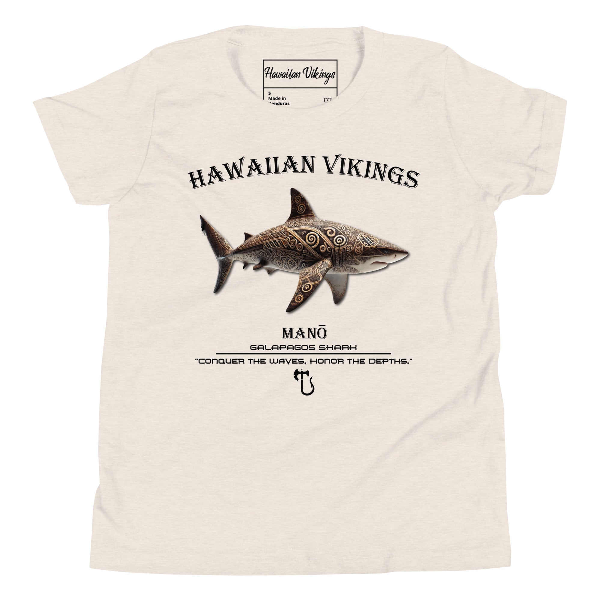 Galapagos Shark Youth Short Sleeve T-Shirt - Hawaiian Vikings