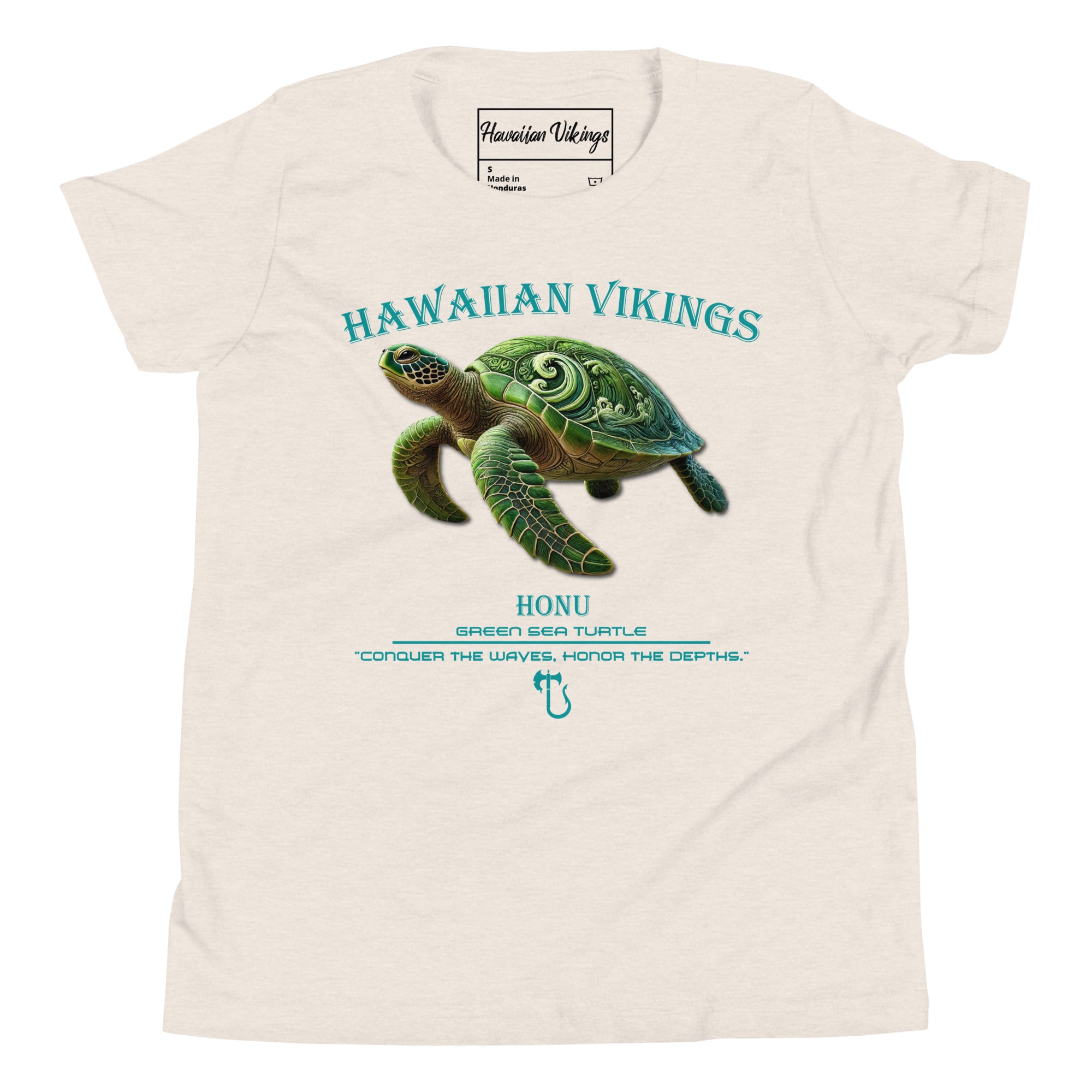 Green Sea Turtle Youth Short Sleeve T-Shirt - Hawaiian Vikings