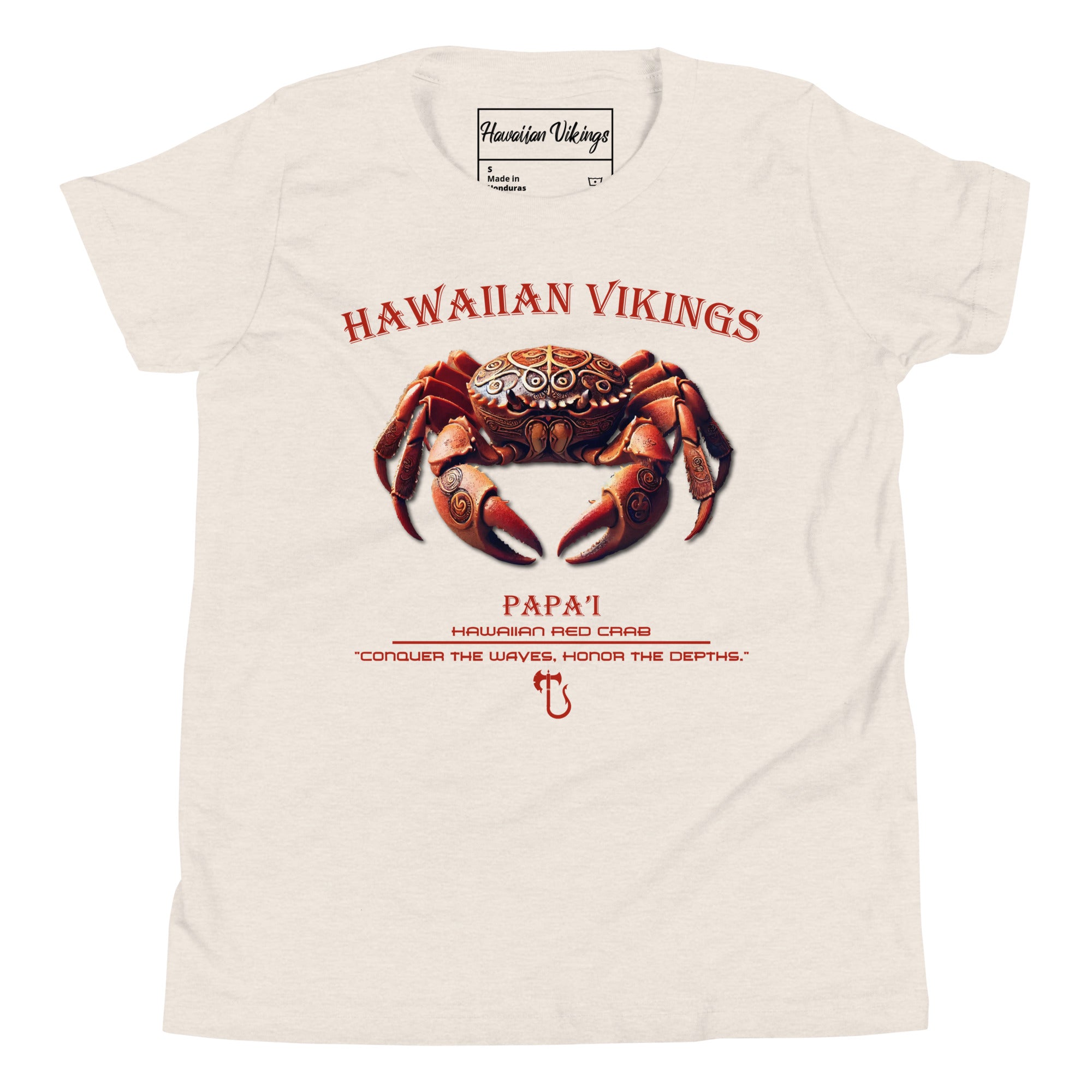 Hawaiian Red Crab Youth Short Sleeve T-Shirt - Hawaiian Vikings