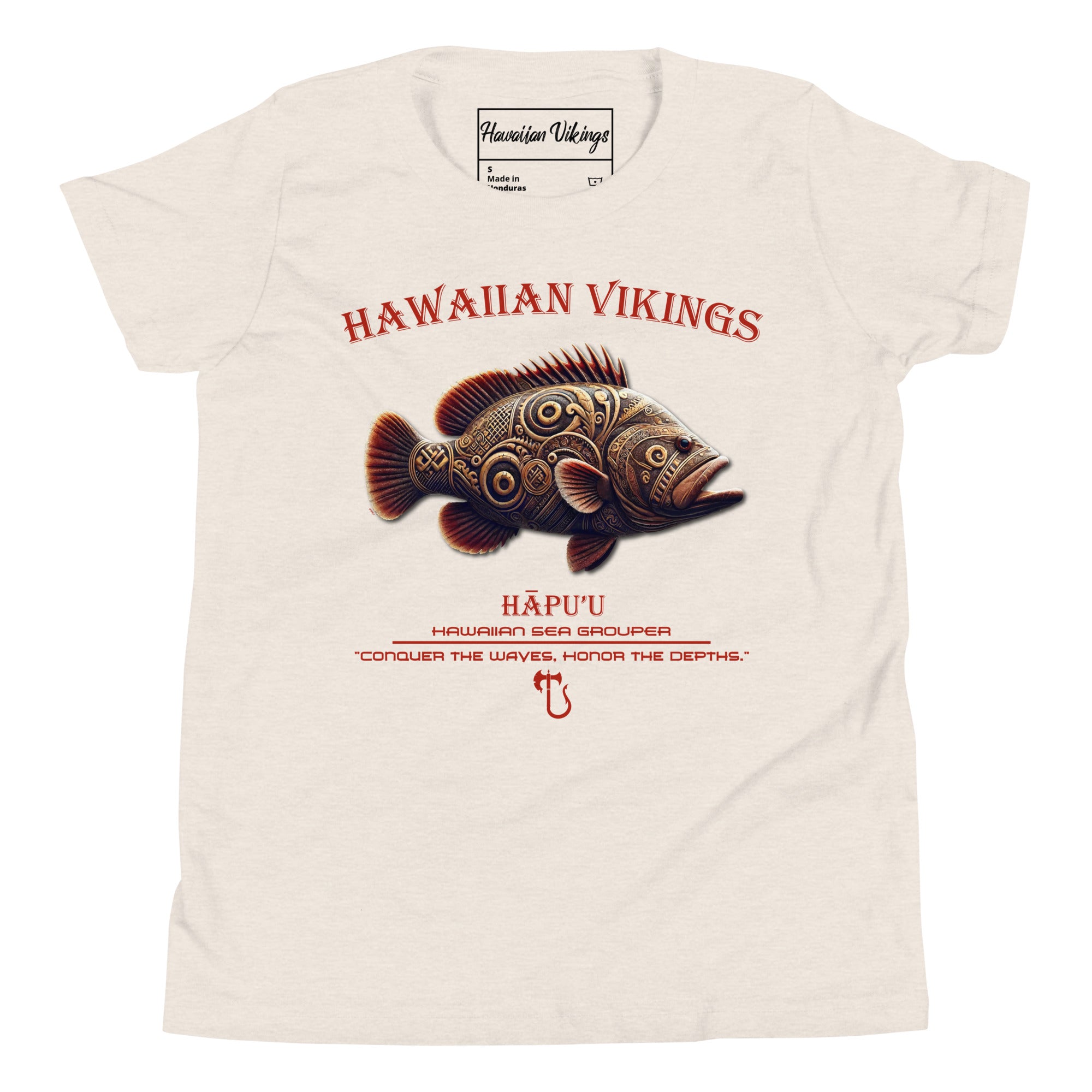 Hawaiian Sea Grouper Youth Short Sleeve T-Shirt - Hawaiian Vikings