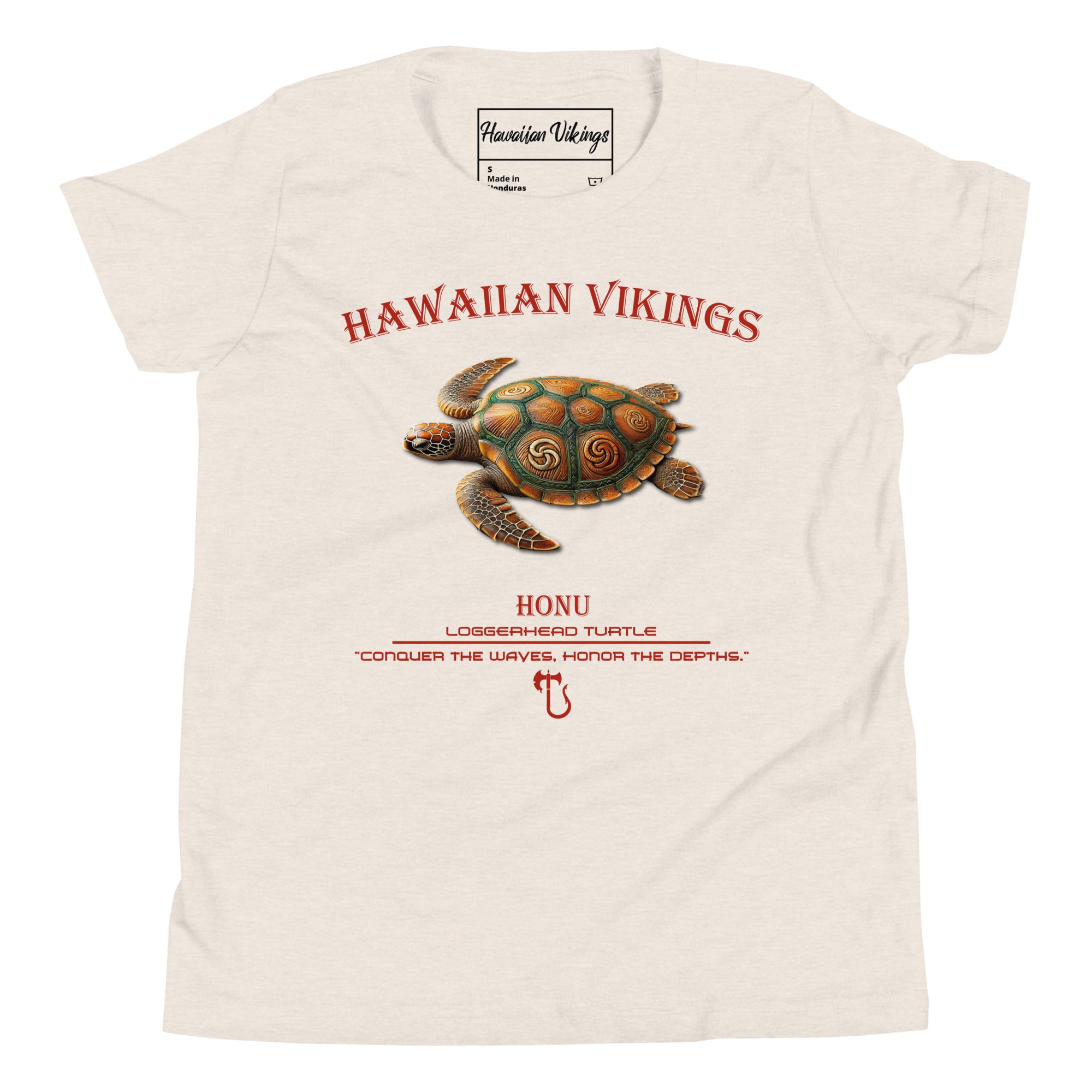 Loggerhead Turtle Youth Short Sleeve T-Shirt - Hawaiian Vikings