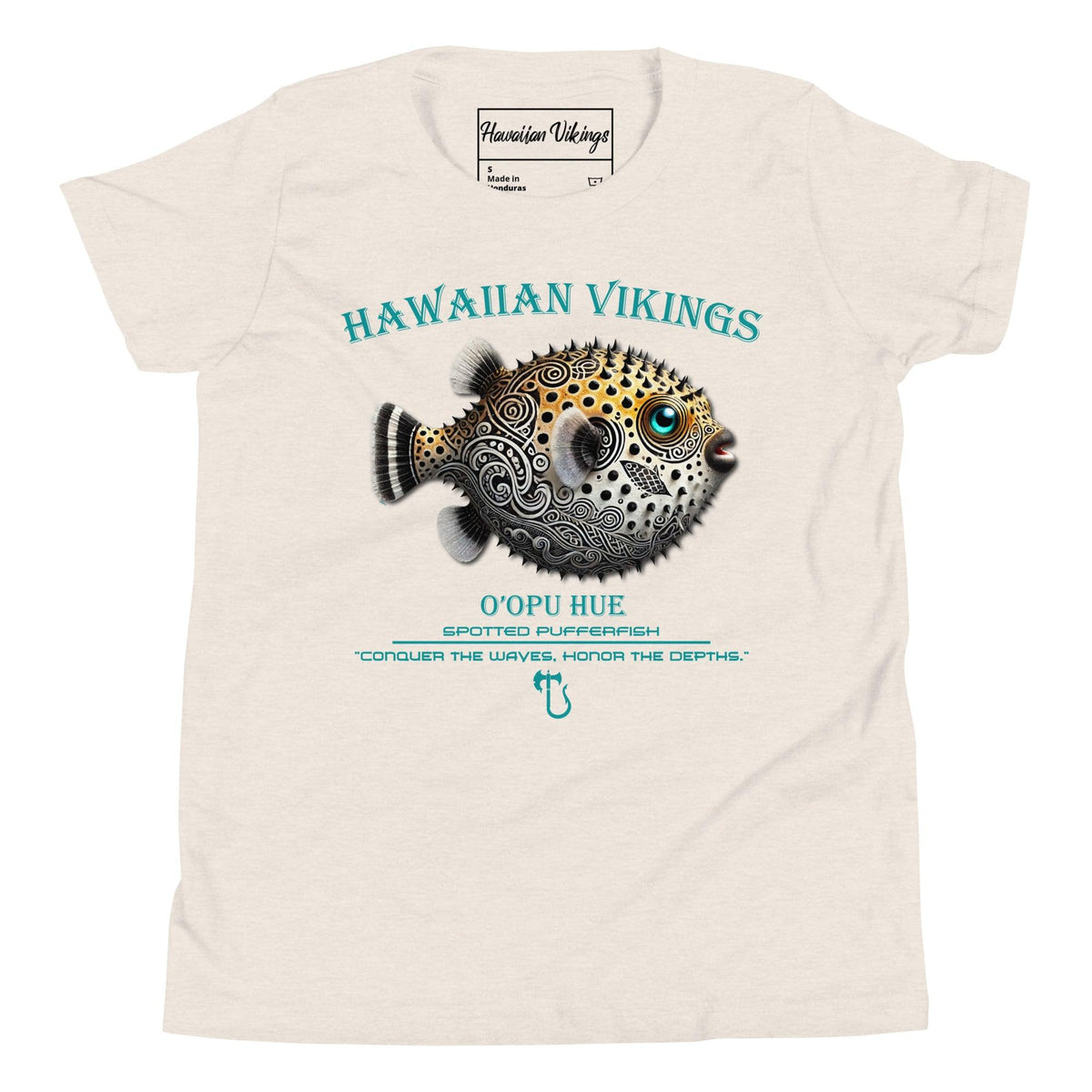 Spotted Pufferfish Youth Short Sleeve T-Shirt - Hawaiian Vikings