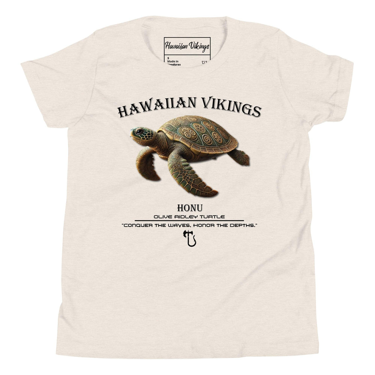 Olive Ridley Turtle Youth Short Sleeve T-Shirt - Hawaiian Vikings