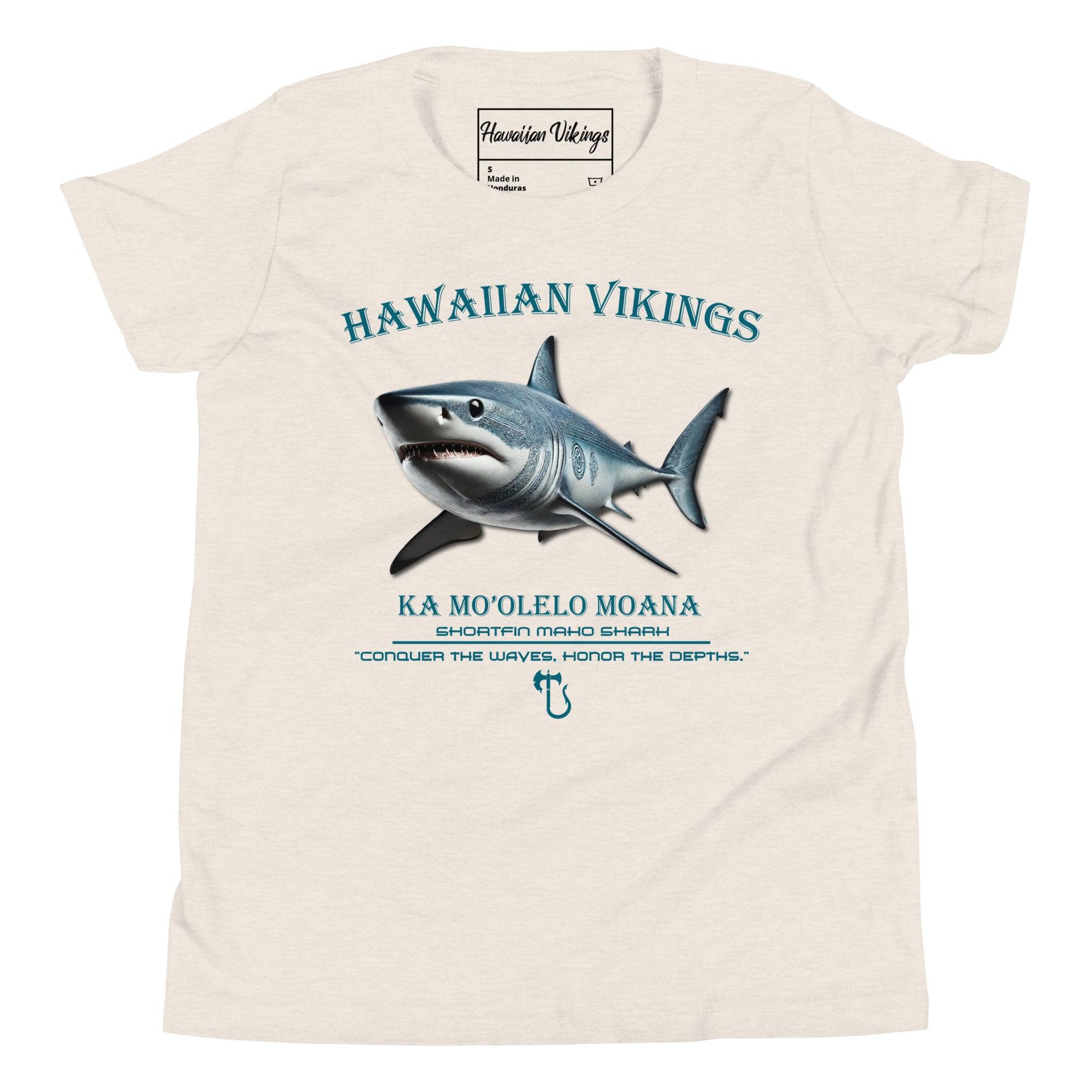 Shortfin Mako Shark Youth Short Sleeve T-Shirt - Hawaiian Vikings