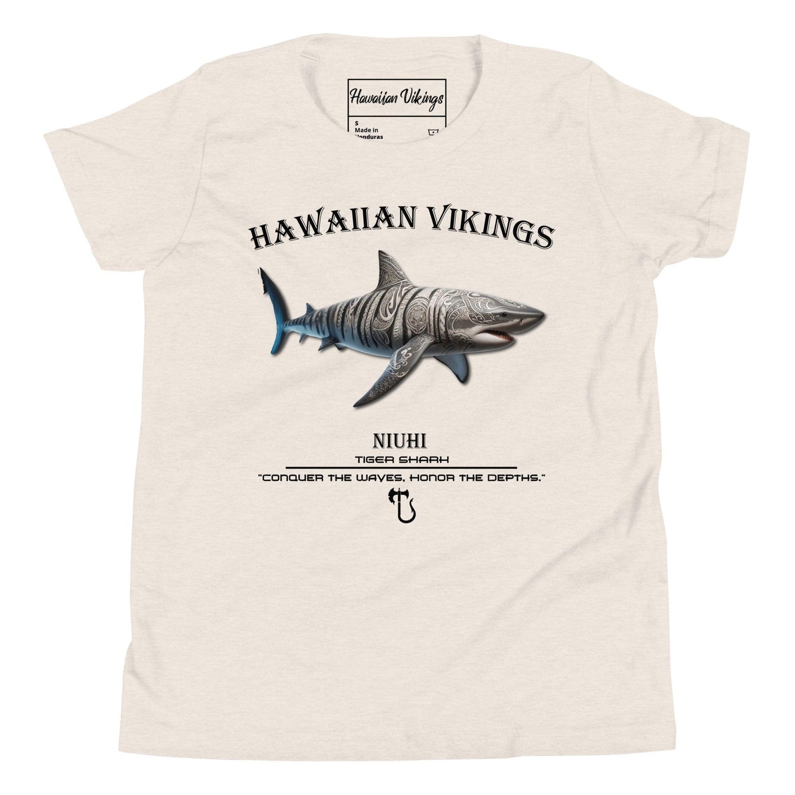 Tiger Shark Youth Short Sleeve T-Shirt - Hawaiian Vikings