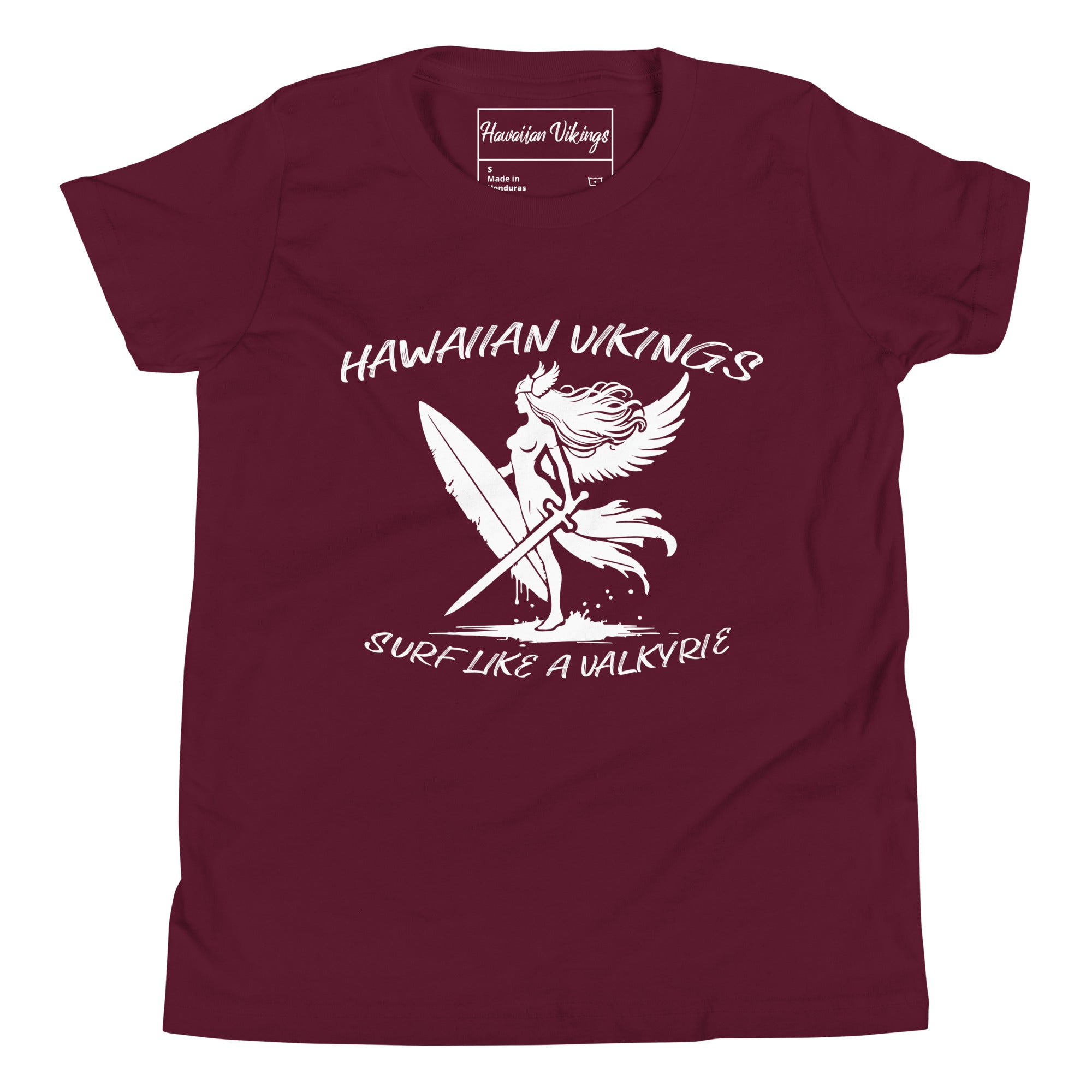 Surf Like a Valkyrie Girl's T-Shirt - Hawaiian Vikings