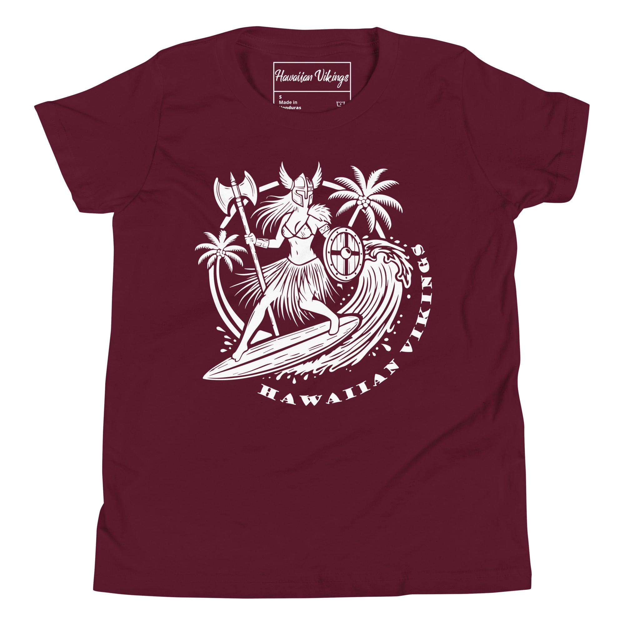 Freyja Surfing Girl's T-Shirt - Hawaiian Vikings