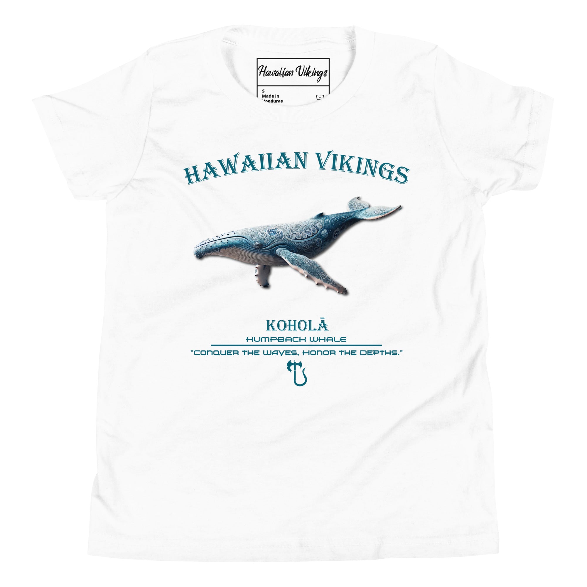 Humpback Whale Youth Short Sleeve T-Shirt - Hawaiian Vikings