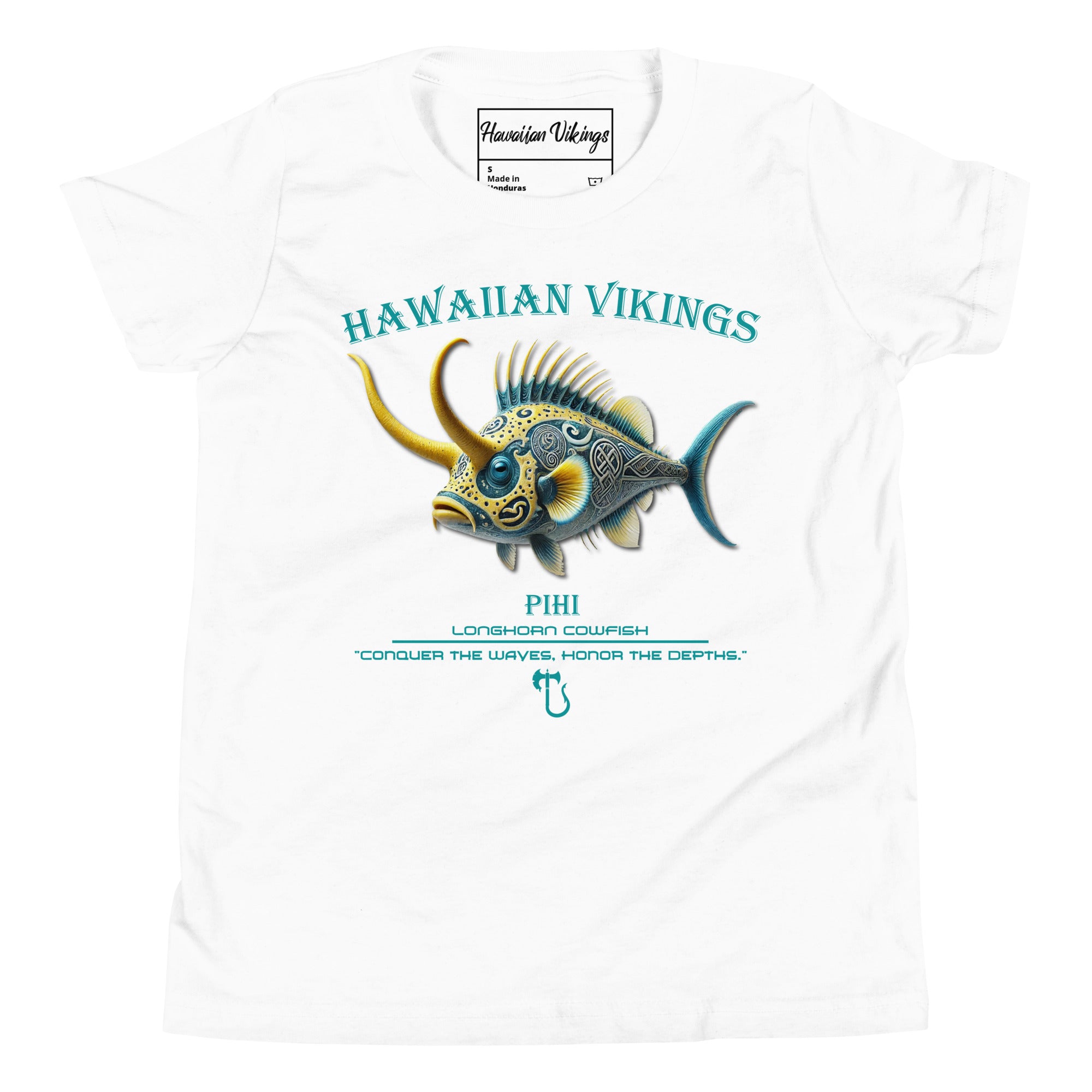 Longhorn Cowfish Youth Short Sleeve T-Shirt - Hawaiian Vikings