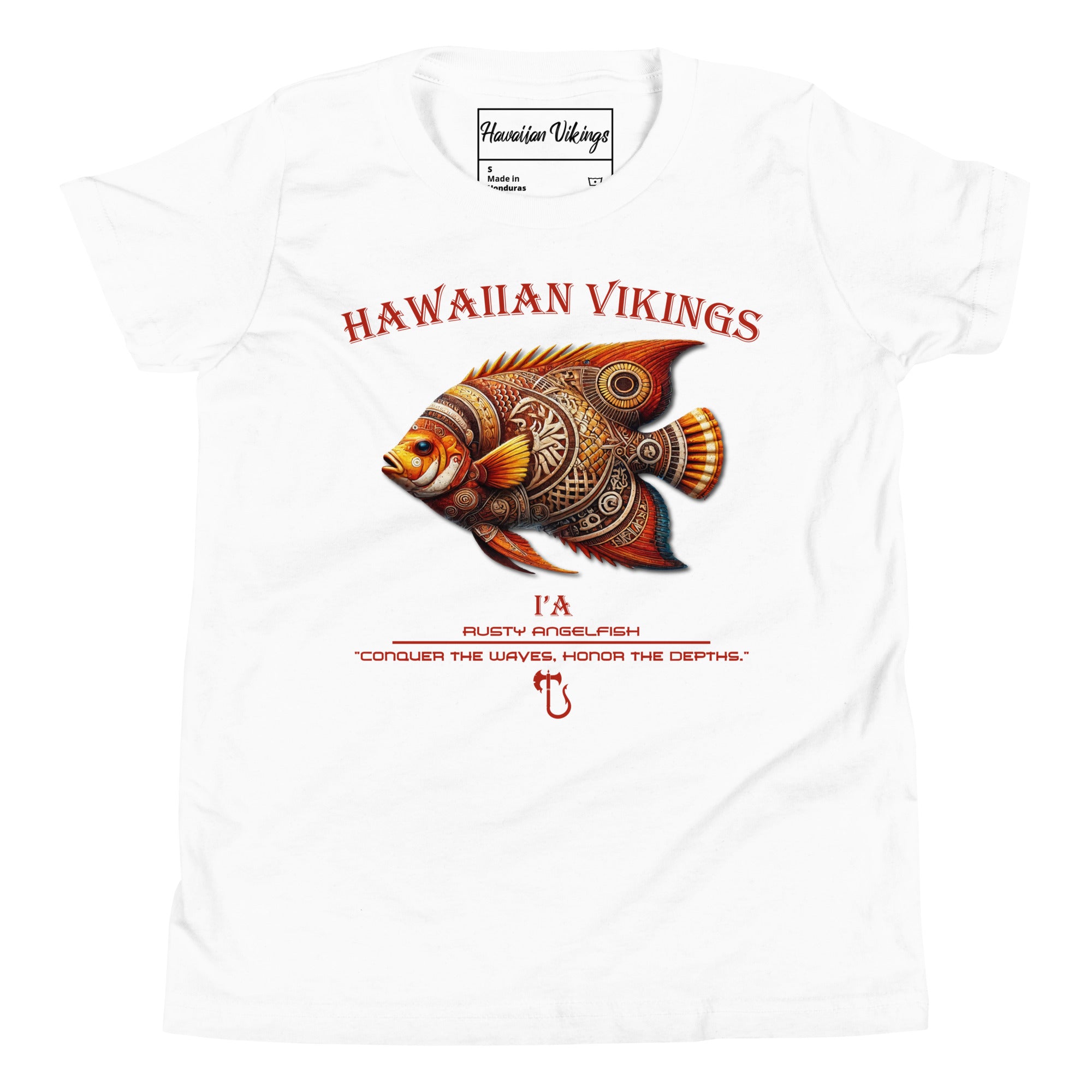 Rusty Angelfish Youth Short Sleeve T-Shirt - Hawaiian Vikings