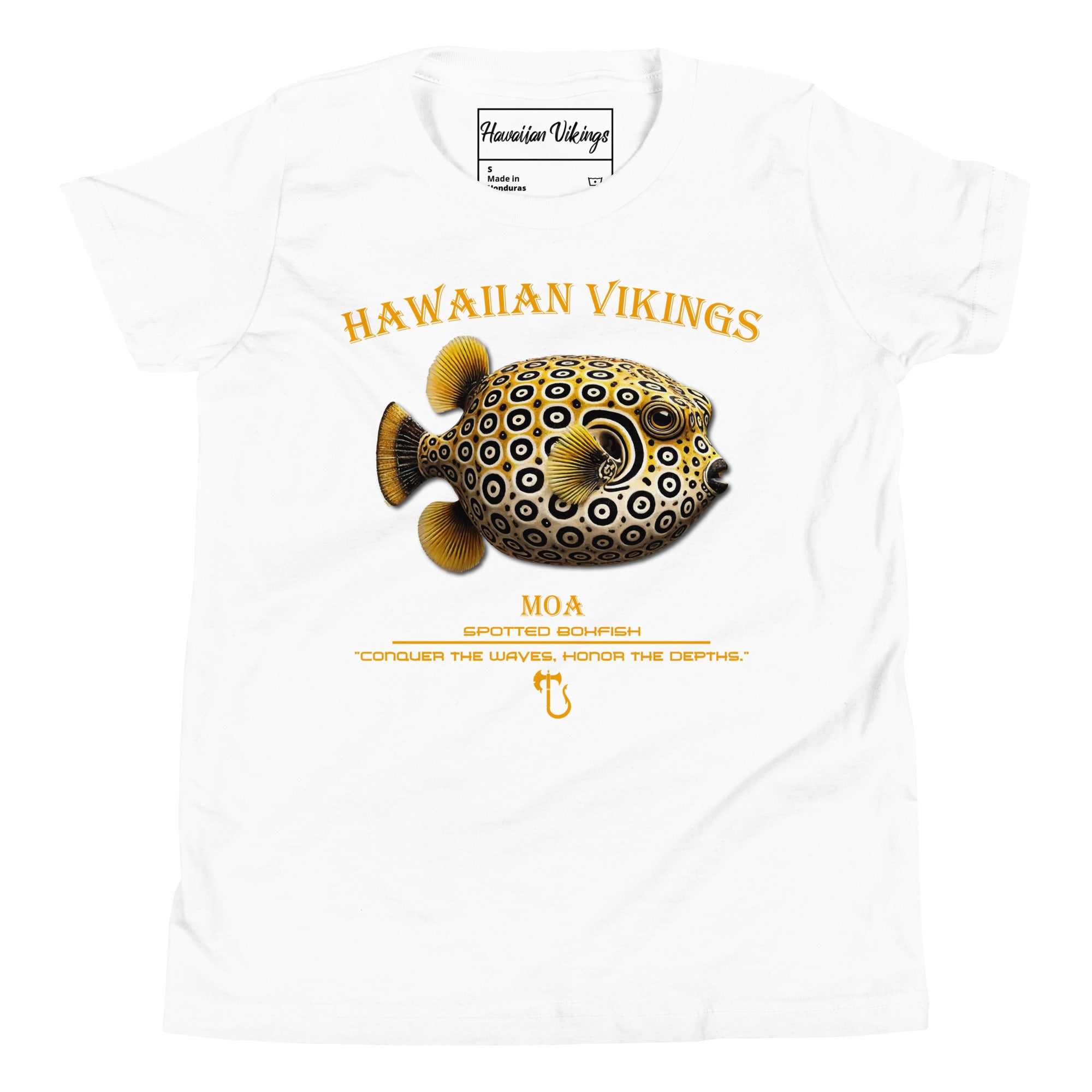 Spotted Boxfish Youth Short Sleeve T-Shirt - Hawaiian Vikings